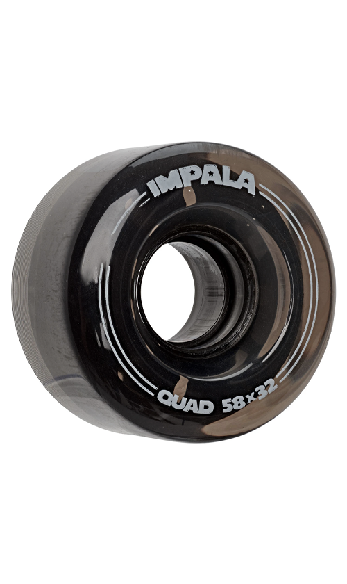 Impala 58mm Black Skateboard Wheels 4-Pack - High Performance Wheels for Smooth Riding on Streets & Skate Parks
