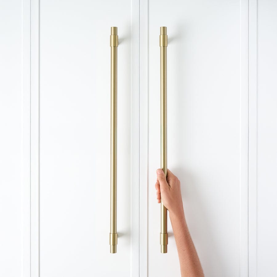 Elegant Brushed Brass Front Door & Appliance Pull Handle - Perfect for Cabinets, Drawers, and Furniture Hardware Upgrade