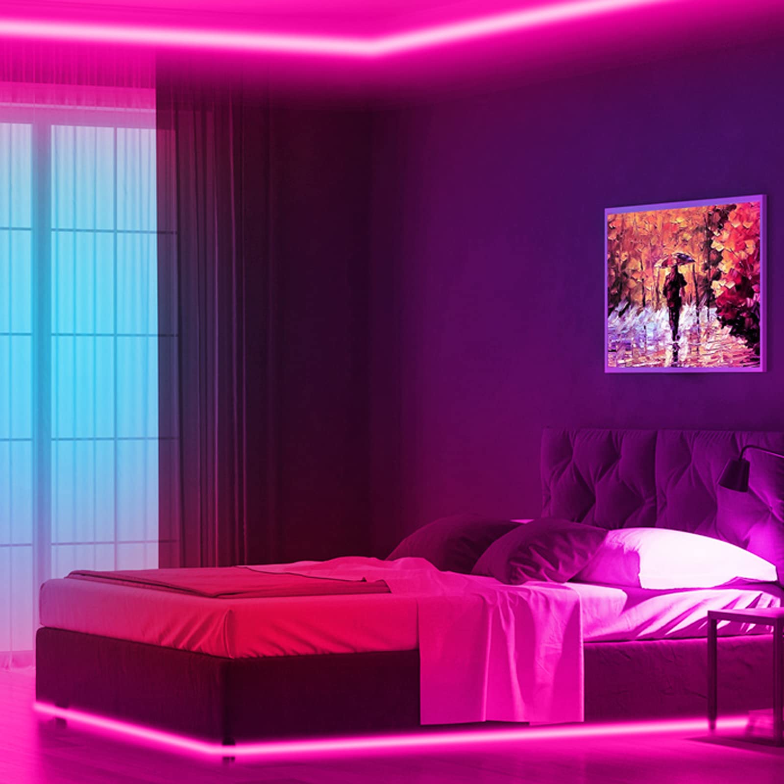 16.4ft Pink Neon LED Strip Lights - Waterproof 12V Flexible Rope Light for Indoor/Outdoor Decor, Bedroom, Party, Bar, Wedding & Holiday Lighting (Cuttable, Power Adapter Not Included)