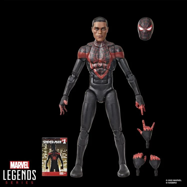 Miles Morales Ultimate Spider-Man #1 Marvel Legends 6-Inch Action Figure - Collectible Superhero Toy for Display & Play - Perfect for Marvel Fans & Collectors