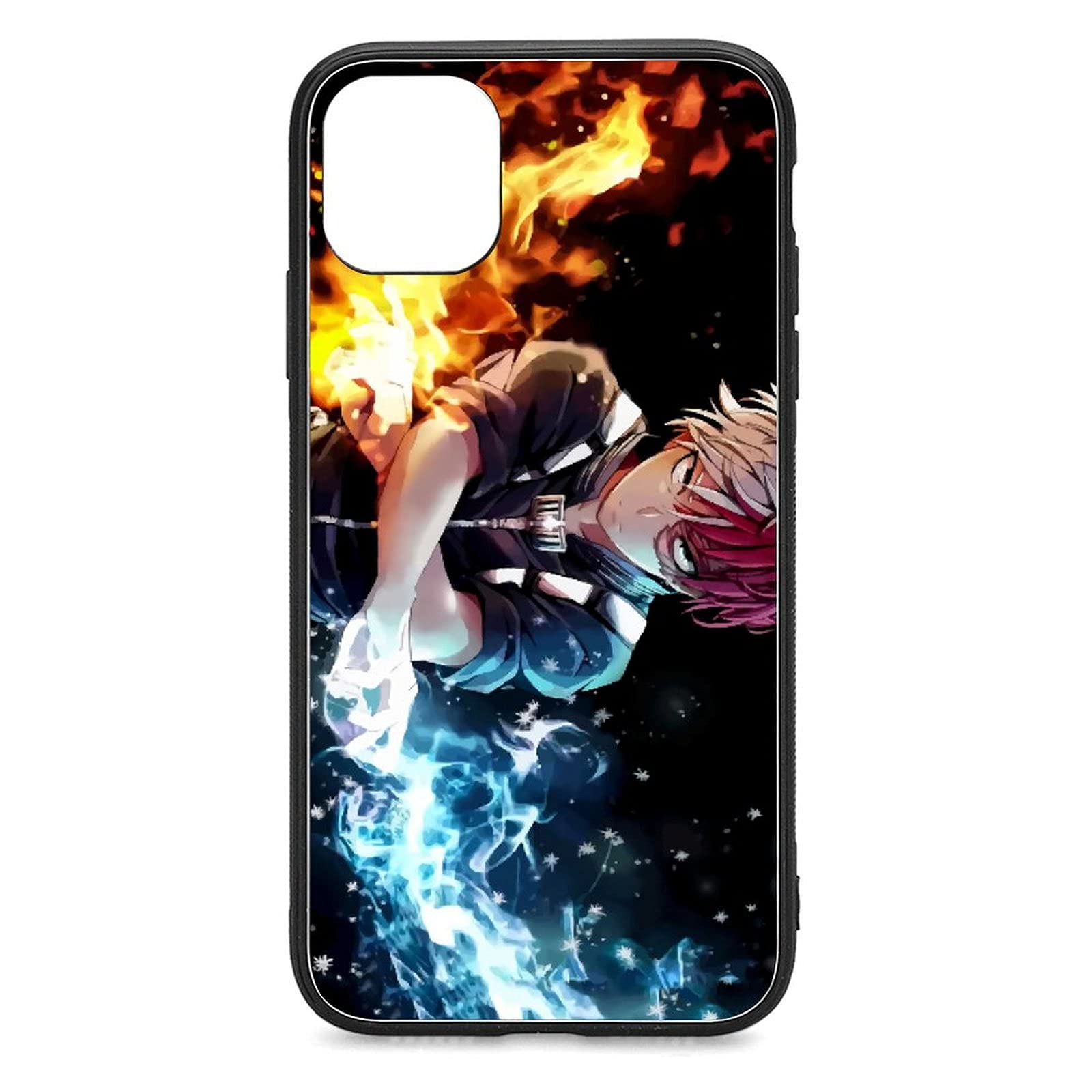 Premium My Hero Academia Anime Phone Case for iPhone 11 - Shockproof Silicone TPU Bumper & Tempered Glass Back Cover - Perfect for Cosplay, School, Work & Daily Protection