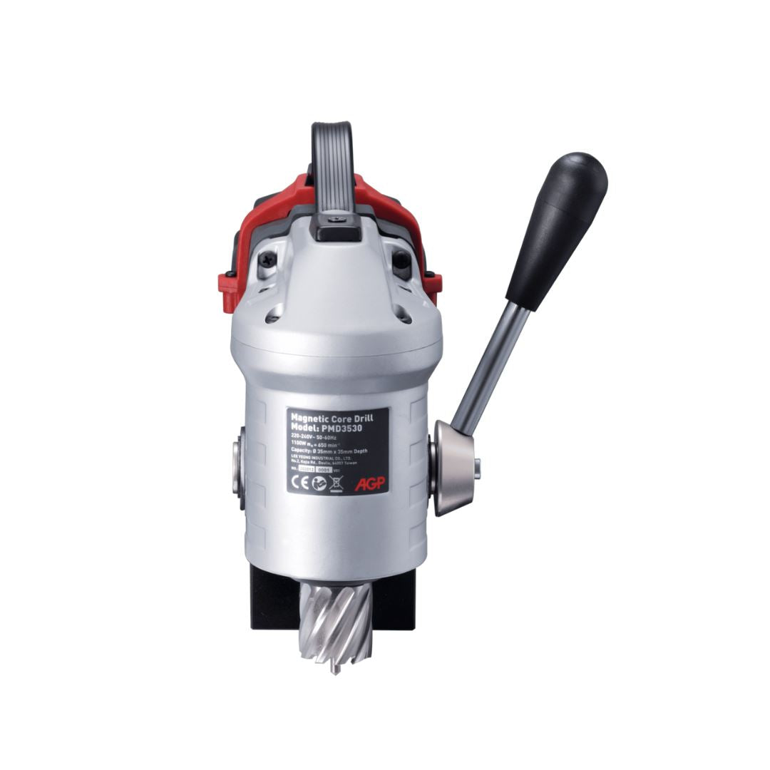AGP Low Profile Magnetic Drill Press Core Drilling Machine - MD PMD3530 | Made in Taiwan | Heavy Duty Metal Drilling for Construction & Steel Fabrication