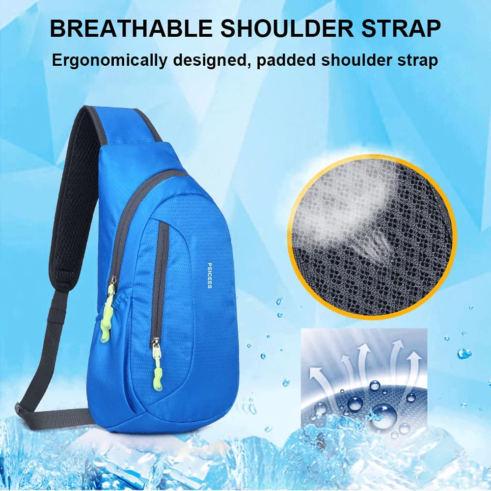 Lightweight Waterproof Crossbody Sling Bag for Men & Women - Packable Chest Shoulder Bag for Hiking, Travel & Everyday Use | Durable Outdoor Adventure & Commuting Essentials