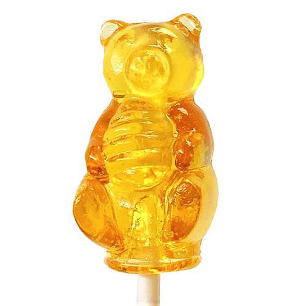 Needzo Honey Lollipops - Individually Wrapped Bear-Shaped Hard Candy Suckers - Natural Sweet Treat for Baby Showers, Kids Birthday Parties & Favors (Pack of 3) - Perfect for Party Decorations, Gift Bags & Classroom Rewards