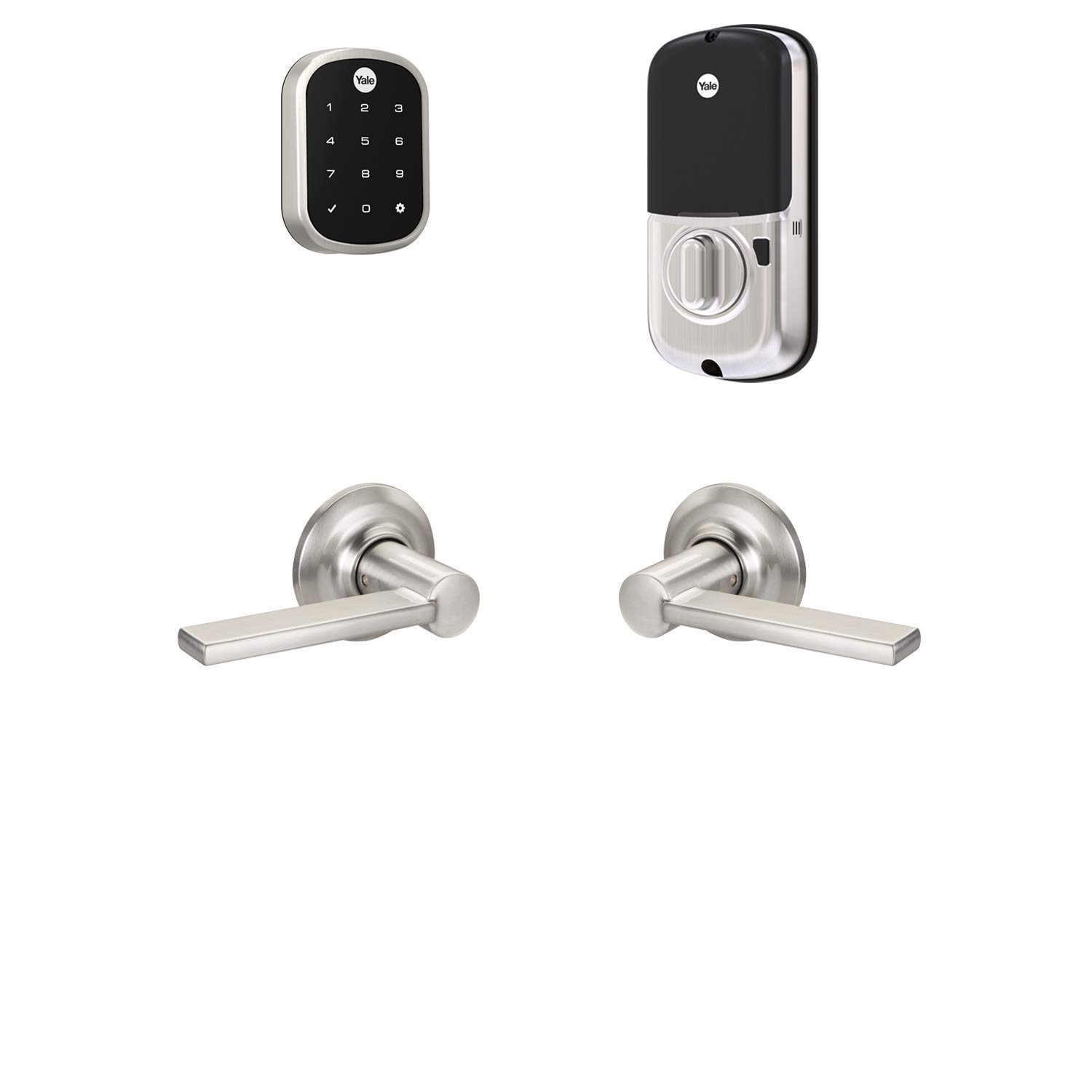 Yale Assure Lock SL - Keyless Smart Touchscreen Deadbolt with Valdosta in Satin Nickel Finish | Secure Your Home with Modern Key-Free Entry for Front Doors & Apartments