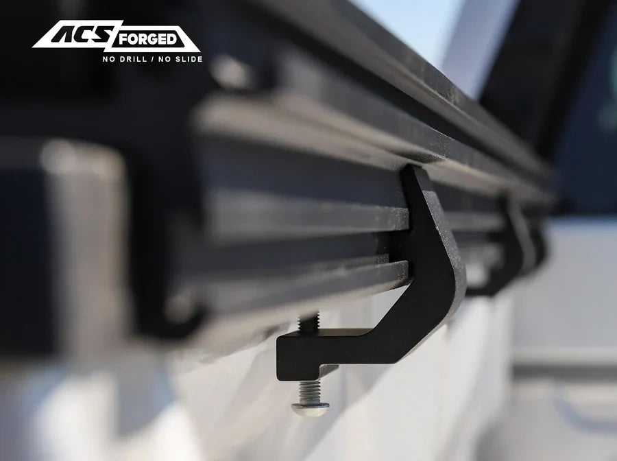 ACS Forged No Drill Front License Plate Bracket | Compatible with 2020-2024 Jeep Gladiator 5'0 Bed | Easy Installation for Off-Road & Street Legal Compliance