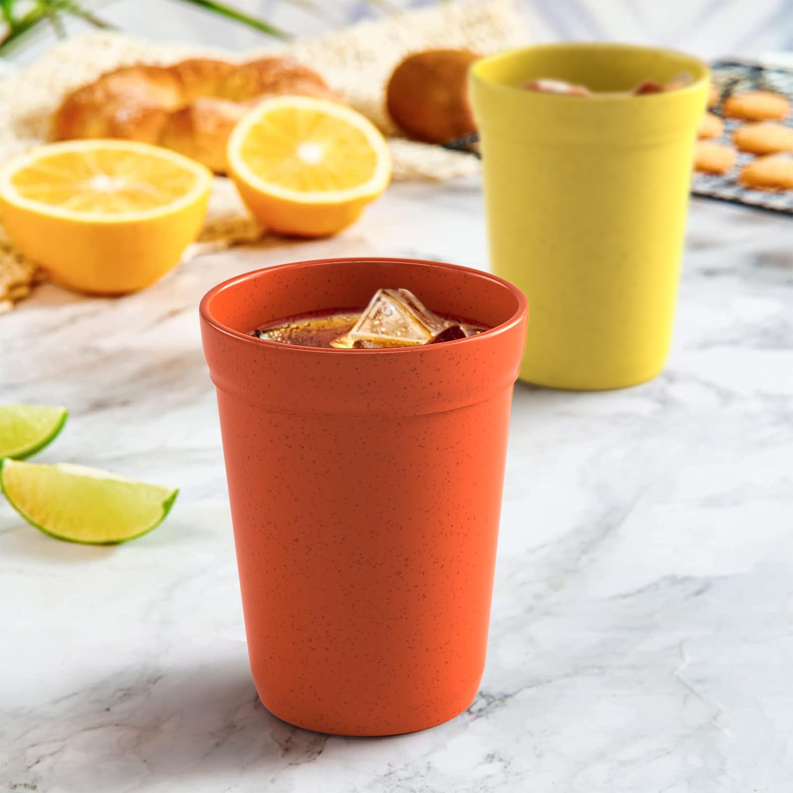 Homestockplus 8-Pack 20 Oz Unbreakable Tumbler Cups - BPA Free, Microwave & Dishwasher Safe, Eco-Friendly Reusable Drinking Glasses for Smoothies, Water, Coffee - Perfect for Home, Office, and Outdoor Activities