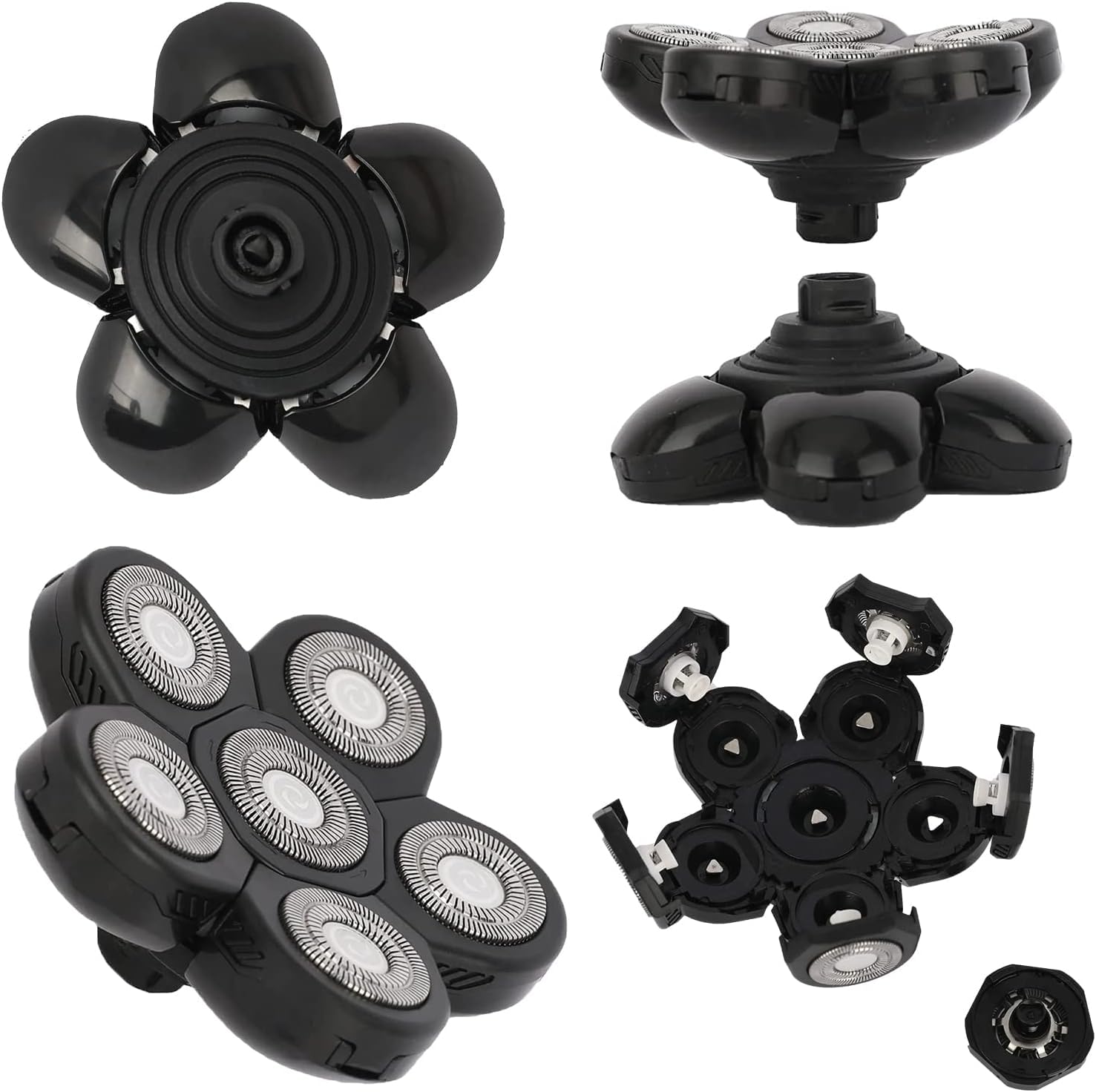 6 Head Electric Shaver Replacement Blades - Stainless Steel Rotary Razor Refills for Men's Grooming - Perfect for Philips Norelco & Braun Shavers - Home & Travel Use