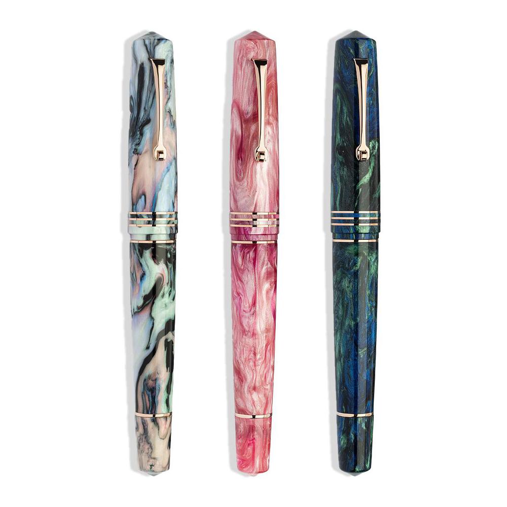 Leonardo Momento Zero Grande 2.0 Limited Edition Fountain Pen (2025) - The Power of Flower Design, 6mm Stainless Steel Nib - Perfect for Calligraphy, Journaling & Signature Writing