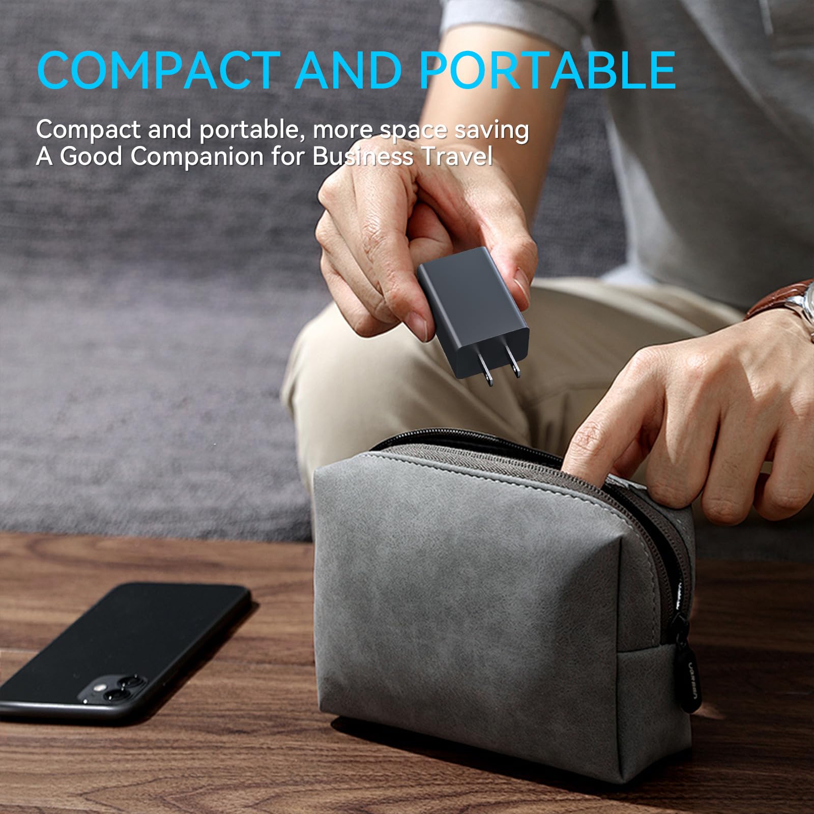 5V/2A Fast Wall Charger with USB-C Cable - Universal Charger for Samsung/Android Phones, Fire Tablet & Kids Tablets | AC/DC Power Adapter for Home, Office & Travel | Quick Charge Mobile Devices