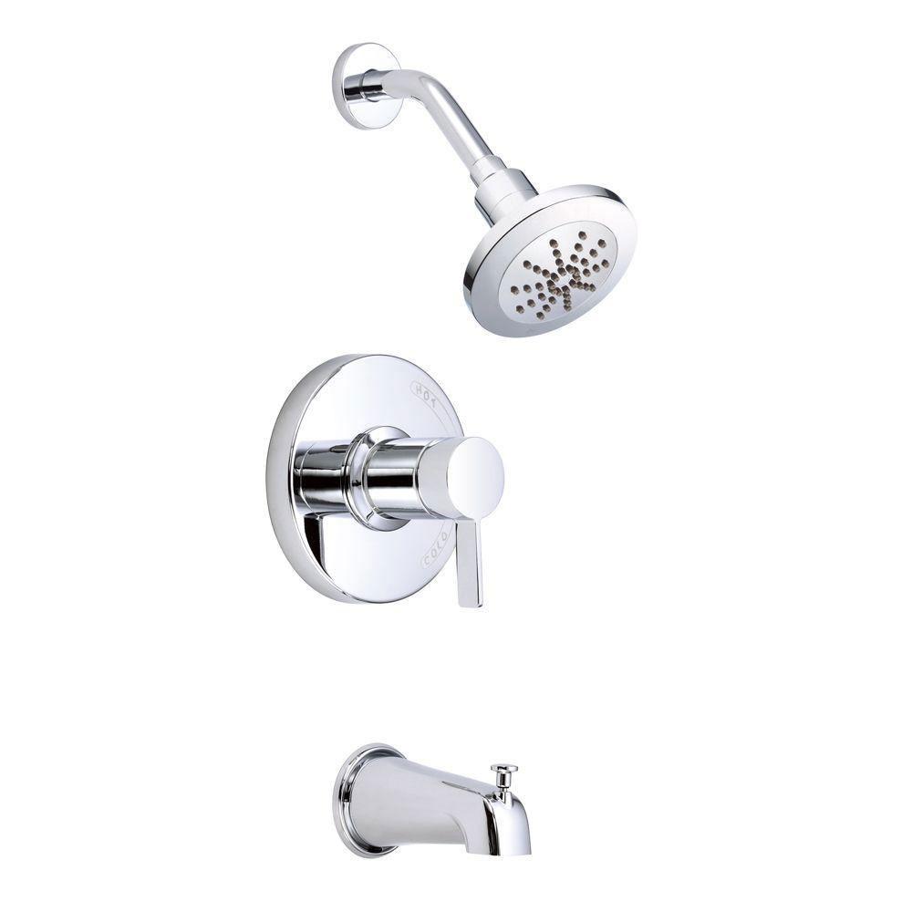 Danze Amalfi 1-Handle Chrome Tub and Shower Faucet - Valve Not Included (551348) | Perfect for Bathroom Remodeling & Modern Home Upgrades