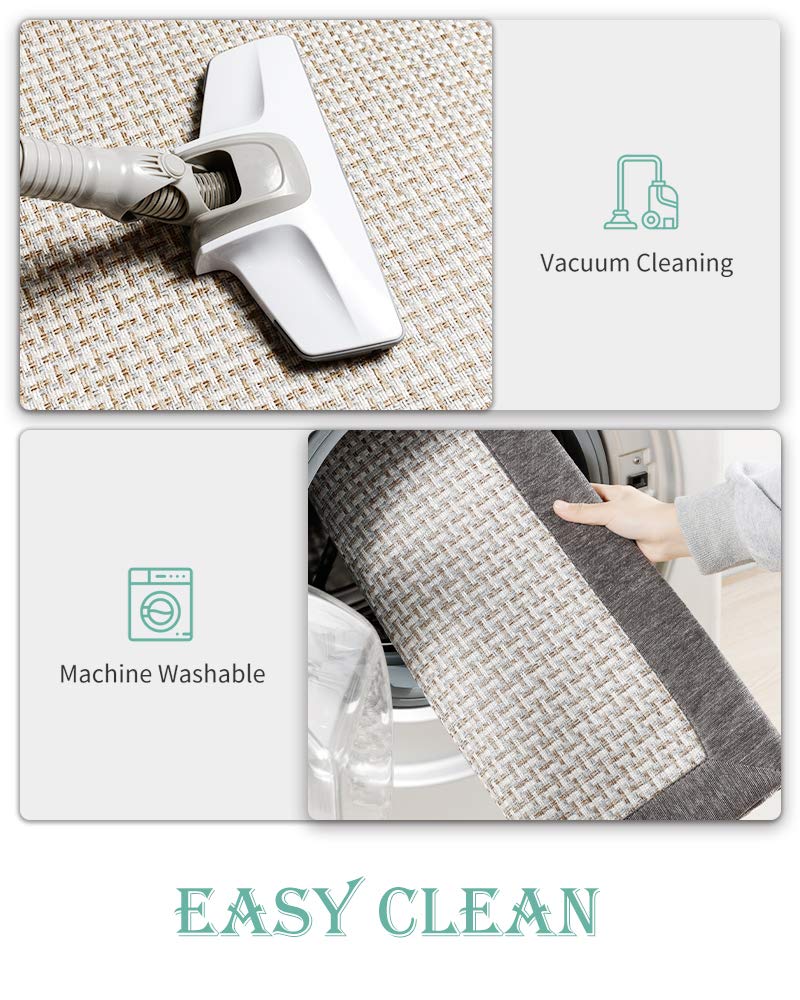 **AMOAMI Non-Slip Washable Kitchen Rugs Set – Absorbent Anti-Fatigue Floor Mats for Sink & Counter Areas (2-Pack, 20