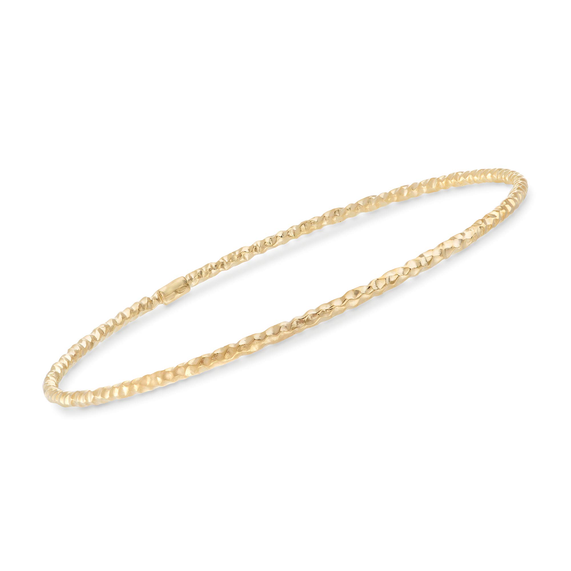 Ross-Simons Two-Tone Sterling Silver Jewelry Set - 6 Bangle Bracelets (8.5 Inches) | Elegant Stackable Bangles for Women, Perfect for Weddings, Parties & Everyday Wear