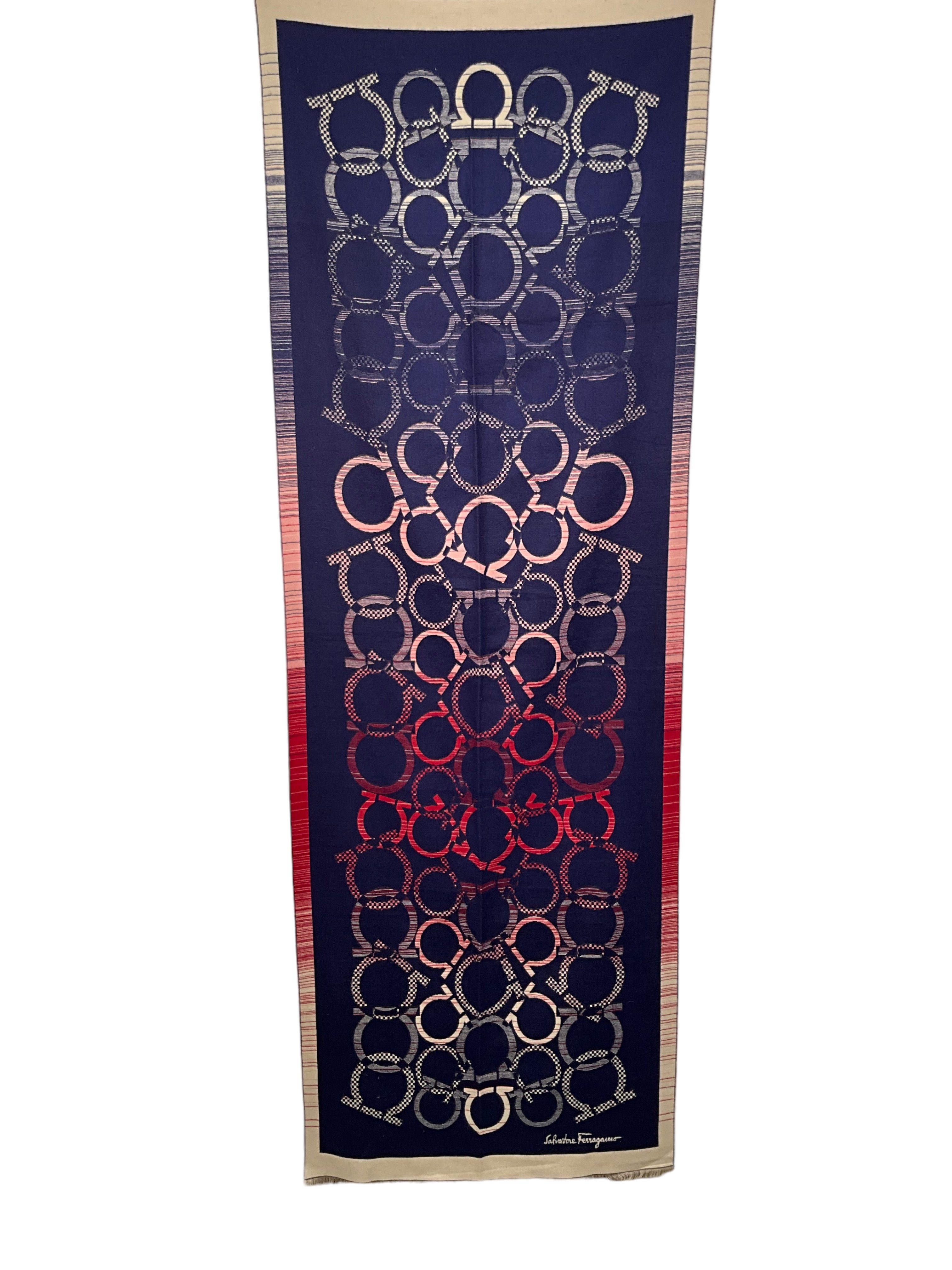 Salvatore Ferragamo Luxury Wool Scarf for Women & Men - Soft Cashmere Blend Winter Wrap - Perfect for Cold Weather, Travel & Fashion Accessories