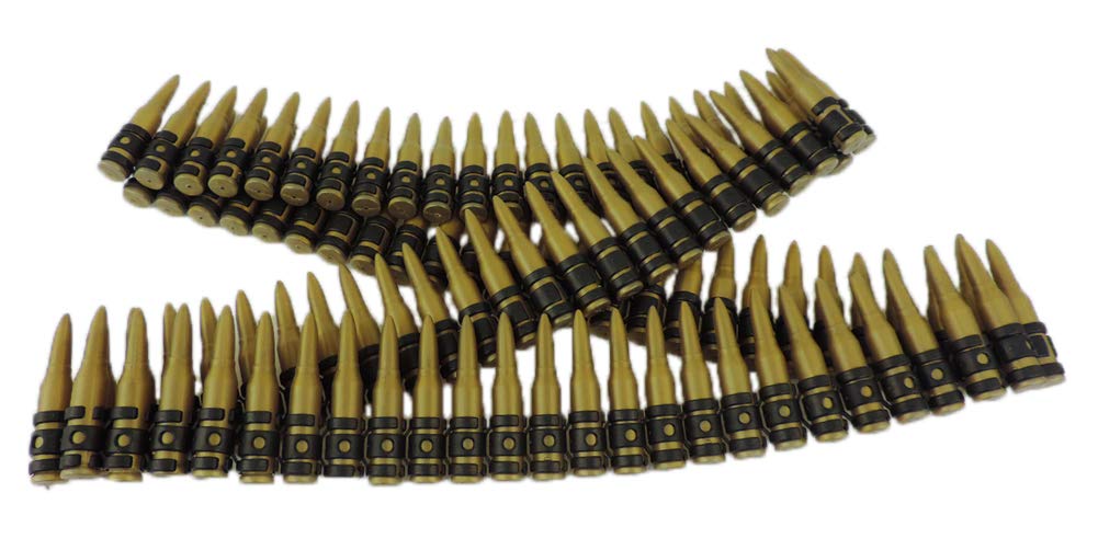 Army Soldier Plastic Toy Fake Bullet Belt & Rifle Sash - Military Costume Accessory for Kids Dress Up, Halloween Cosplay & Airsoft Games
