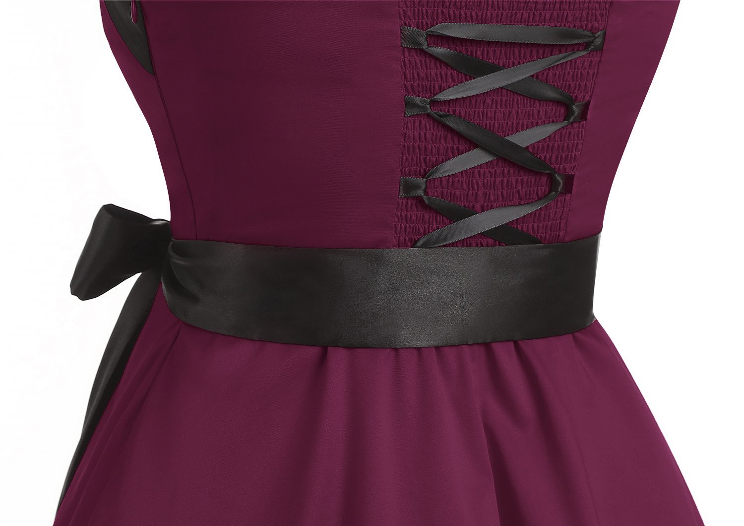 Vintage 1950s Halter Retro Cocktail Dress for Women - Audrey Hepburn Style Rockabilly Swing Dress - Perfect for Cocktail Parties, Weddings & Retro-Themed Events