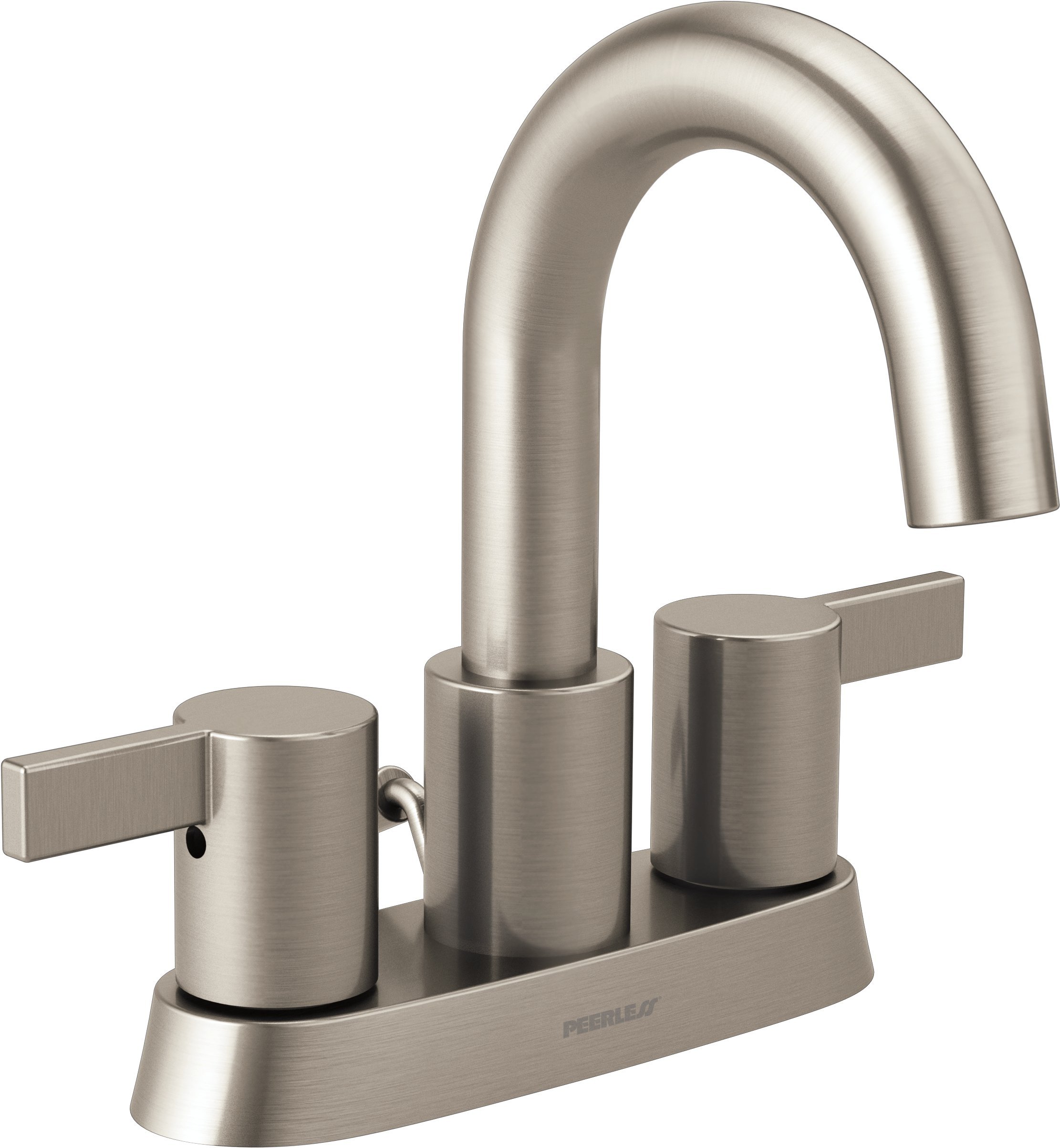 Peerless Precept Centerset Bathroom Faucet with Drain Assembly - Brushed Nickel Finish (P299102LF-BN) - Perfect for Modern Bathroom Sink Upgrades and Home Renovations