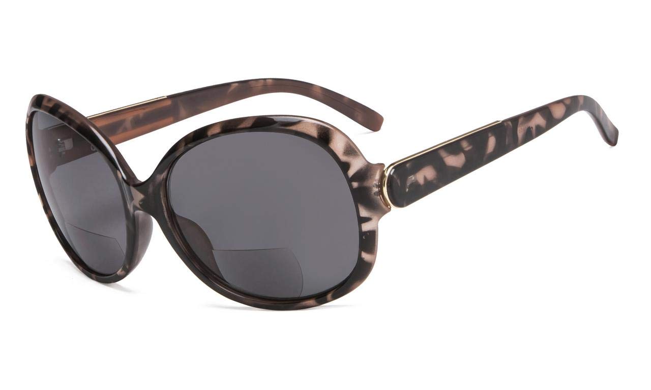 Eyekepper Women's Bifocal Sunglasses with +3.00 Reading Magnification & Oversized UV Protection Lenses (Tortoise Shell) - Perfect for Reading Outdoors, Driving, and Fashion Accessories