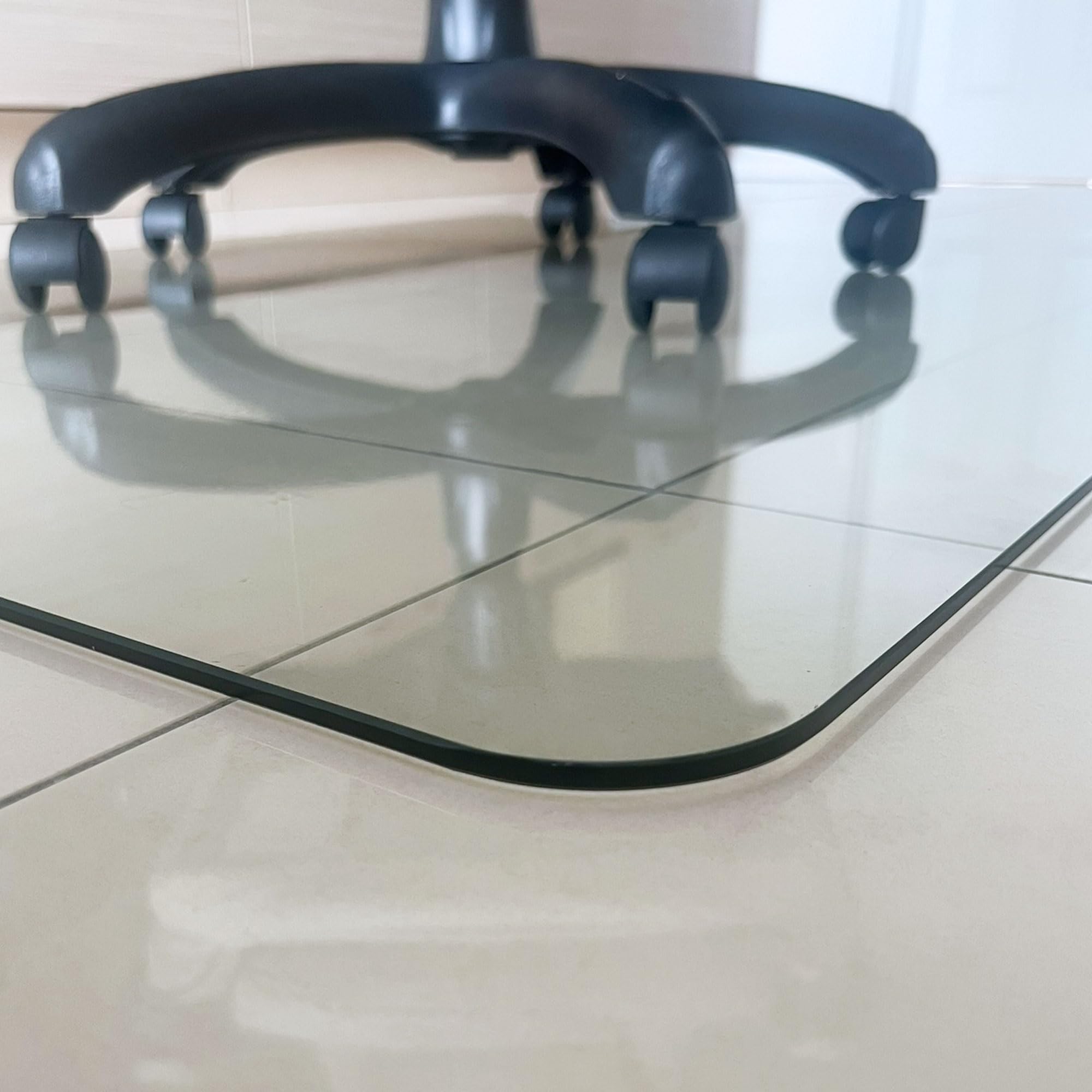 Marvelux 36x40 Inch Clear Tempered Glass Office Chair Mat - Non-Slip Protector for Carpet & Hardwood Floors | Heavy Duty Executive Mat for High Pile Carpets & Hardwood | Perfect for Home Office, Gaming Setup & Workspace Protection