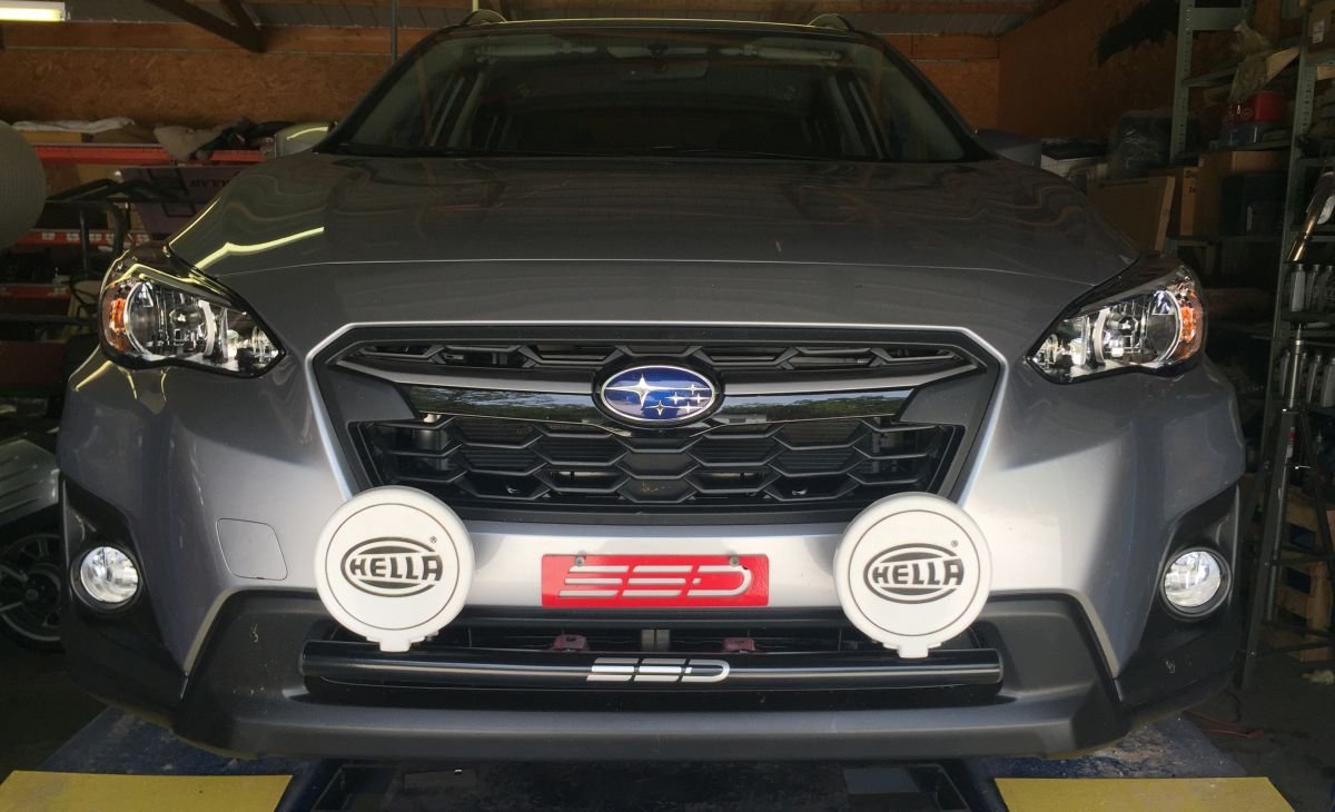 2019 Subaru Crosstrek Premium Rally Light Bar (Bull Bar/Nudge Bar) - 4 Light Mounting Tabs, Powder Coated (Fits Non-Hybrid Models) | Off-Road Protection & Style for Adventure Driving