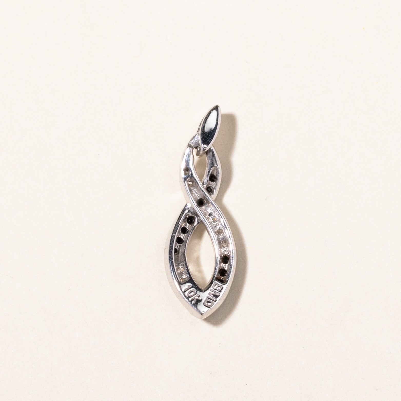 Elegant Black & White Diamond Infinity Pendant Necklace - 0.065ctw & 0.04ctw - Perfect for Anniversary Gifts, Valentine's Day & Special Occasions