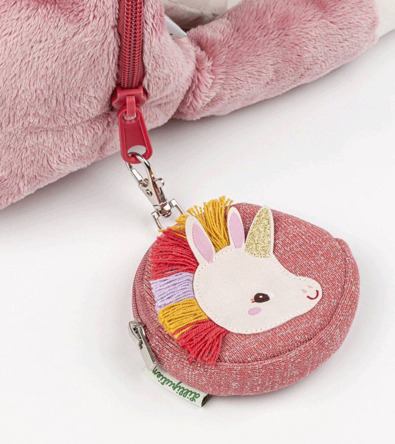 Lilliputiens Lena the Unicorn Purse - Adorable Plush Unicorn Handbag for Kids | Perfect Birthday Gift, Pretend Play & Dress-Up Accessory