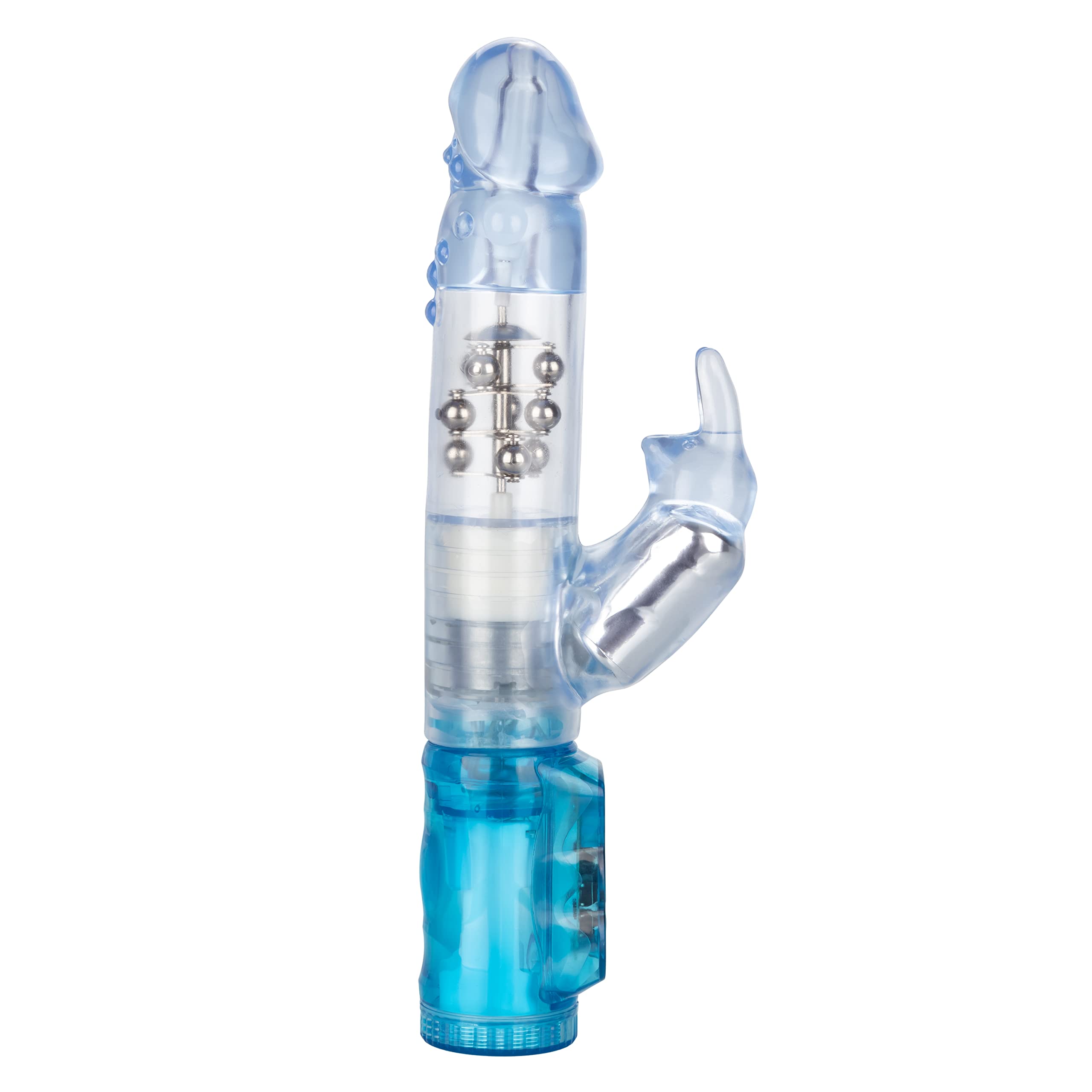 Waterproof Jack Rabbit Vibrator with Rotating Shaft - Dual Stimulation G Spot & Clitoral Massager - Adult Sex Toy for Couples - Blue - Perfect for Solo Play & Partnered Intimacy