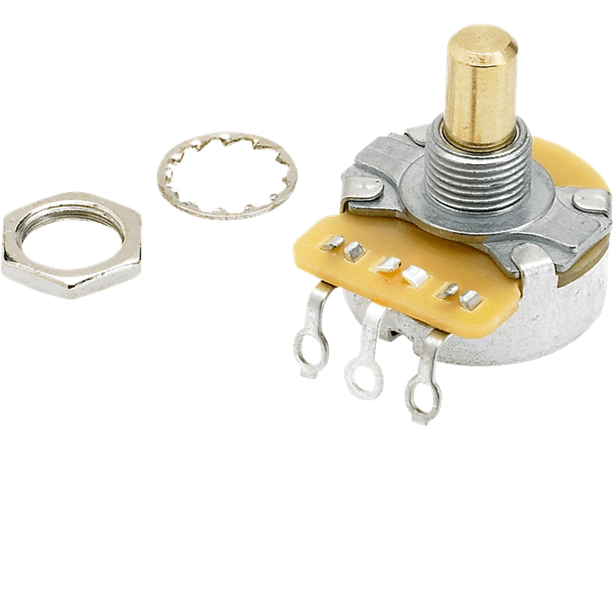 Fender Pure Vintage 250K Solid Shaft Potentiometer with Mounting Hardware - Premium Guitar Volume/Tone Control for Stratocaster, Telecaster & DIY Projects - Perfect for Guitar Upgrades & Repairs
