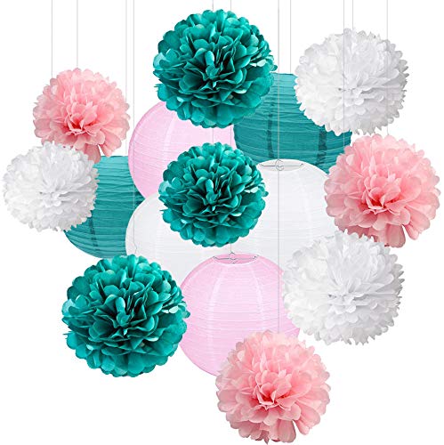 Teal/White/Pinks