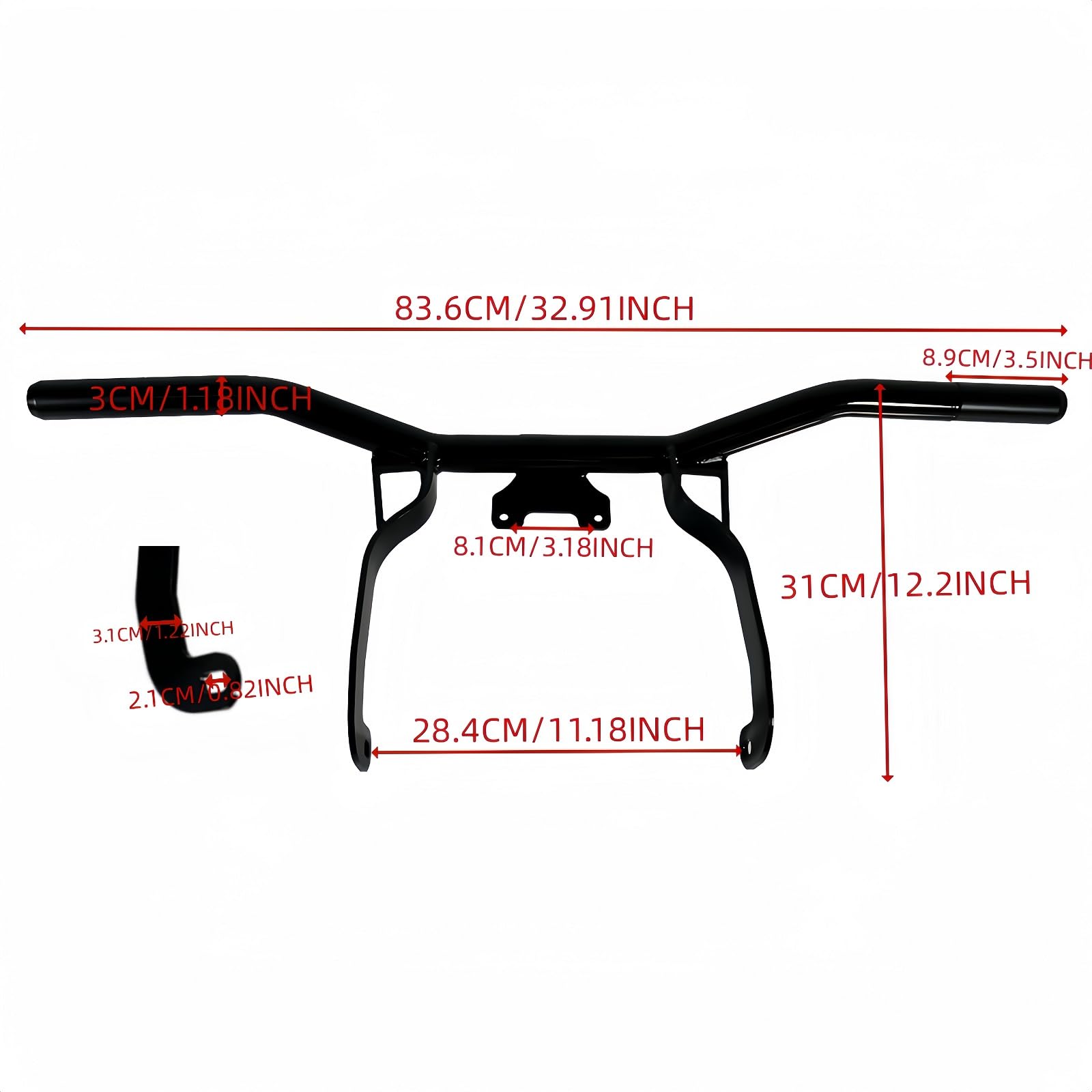 Harley-Davidson Touring Engine Guard for Street Glide Road Glide Road King Electra Ultra Models (2014-2023) - Red & Black Crash Bar - Perfect for Highway Cruising and Bike Protection
