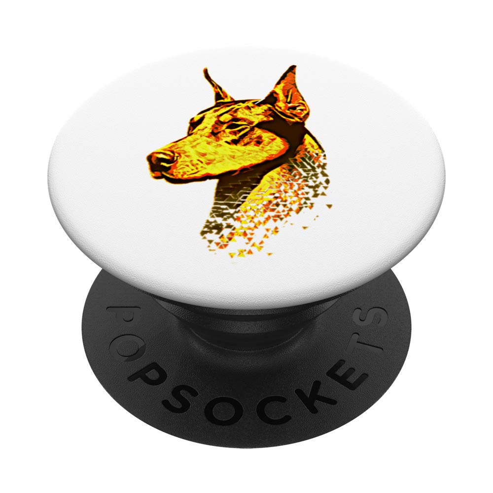 Doberman Pinscher Gold Phone Holder & Tablet Stand with Grip - Perfect for Hands-Free Viewing, Gaming, and Video Calls at Home, Office, or Travel