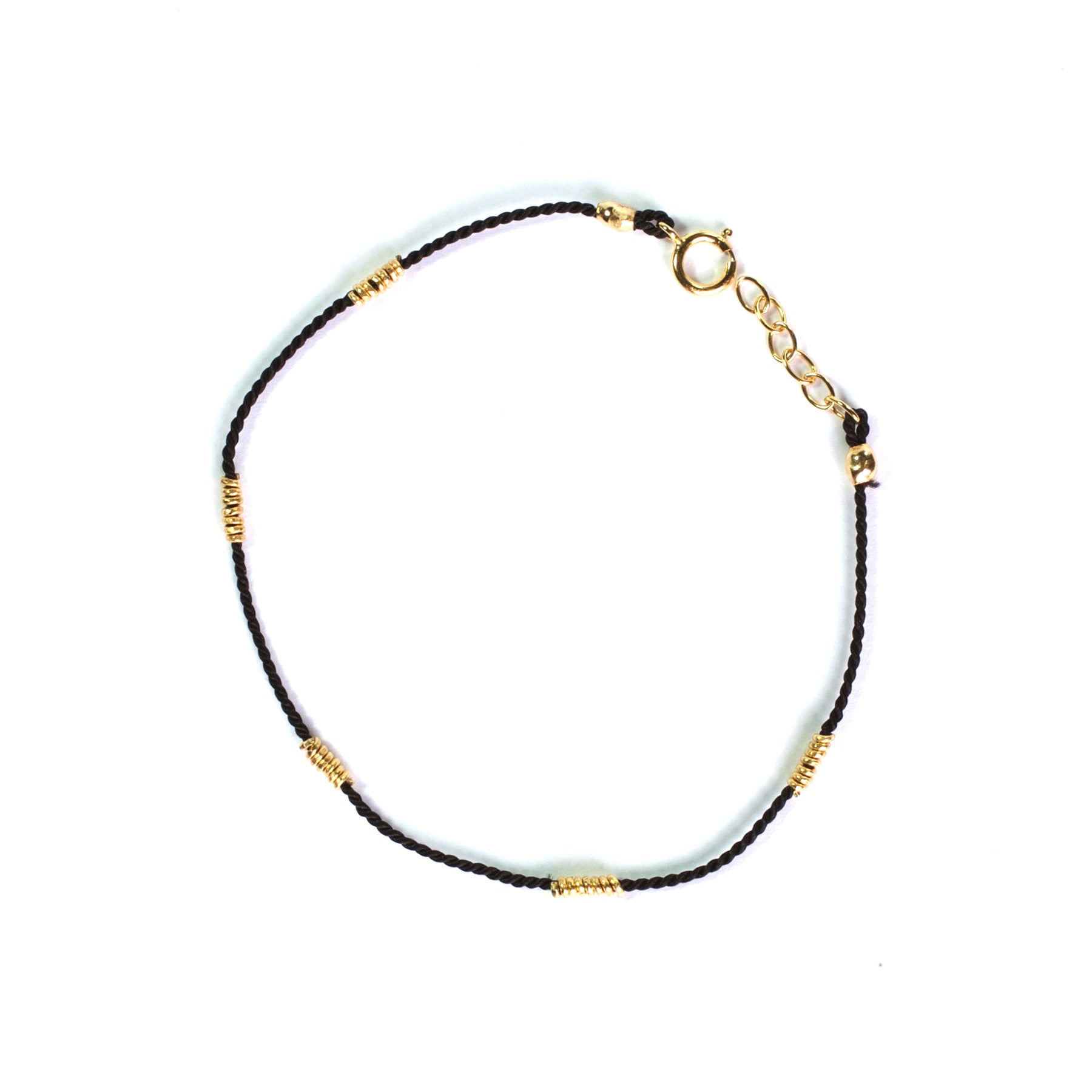 Elegant Wrapped Wire Silk Bracelet - Black & Gold Jewelry for Women | Perfect for Parties, Weddings & Everyday Wear