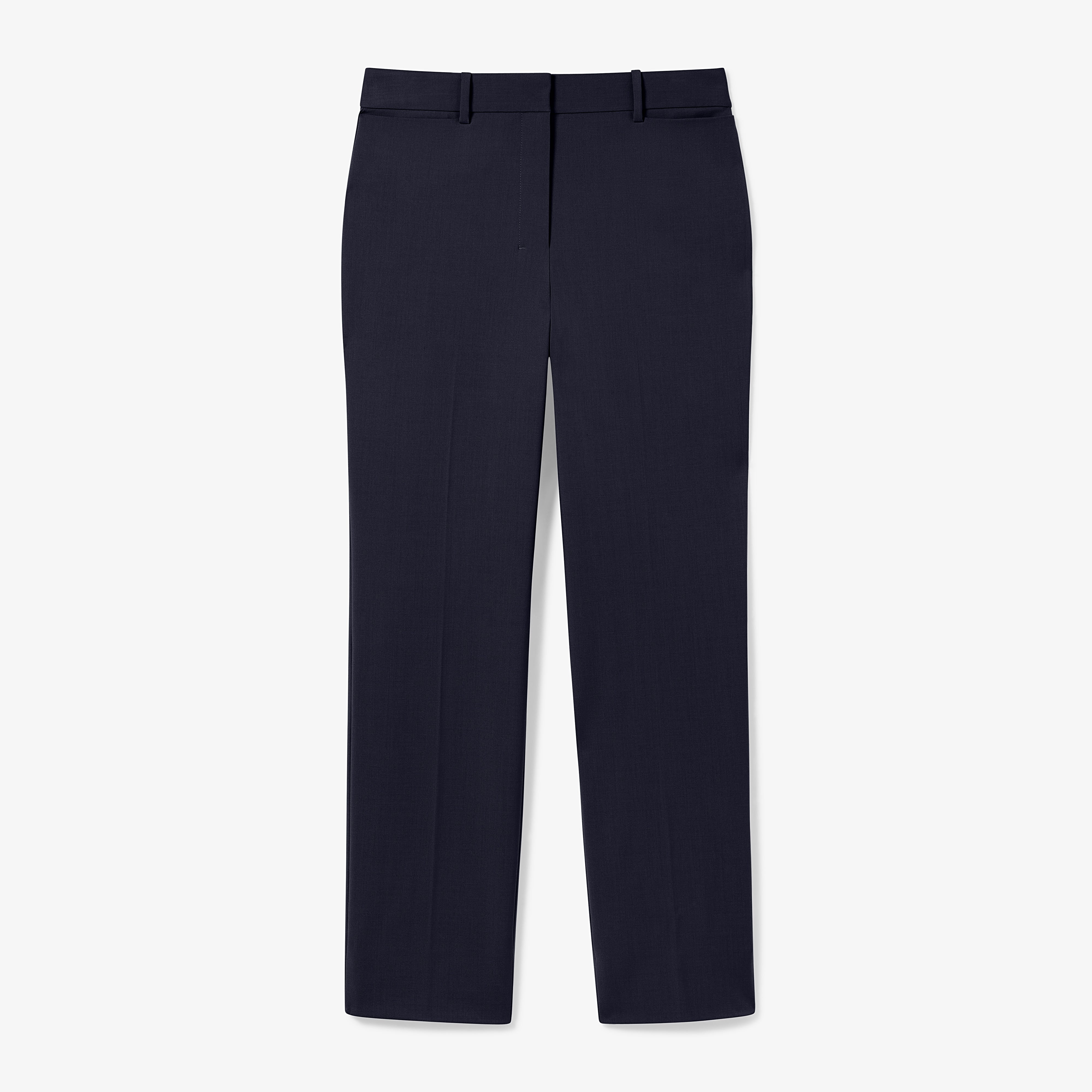 Smith Straight Trouser Washable Wool Twill Pants for Men - Dark Navy | Comfortable Office Wear & Business Casual Attire