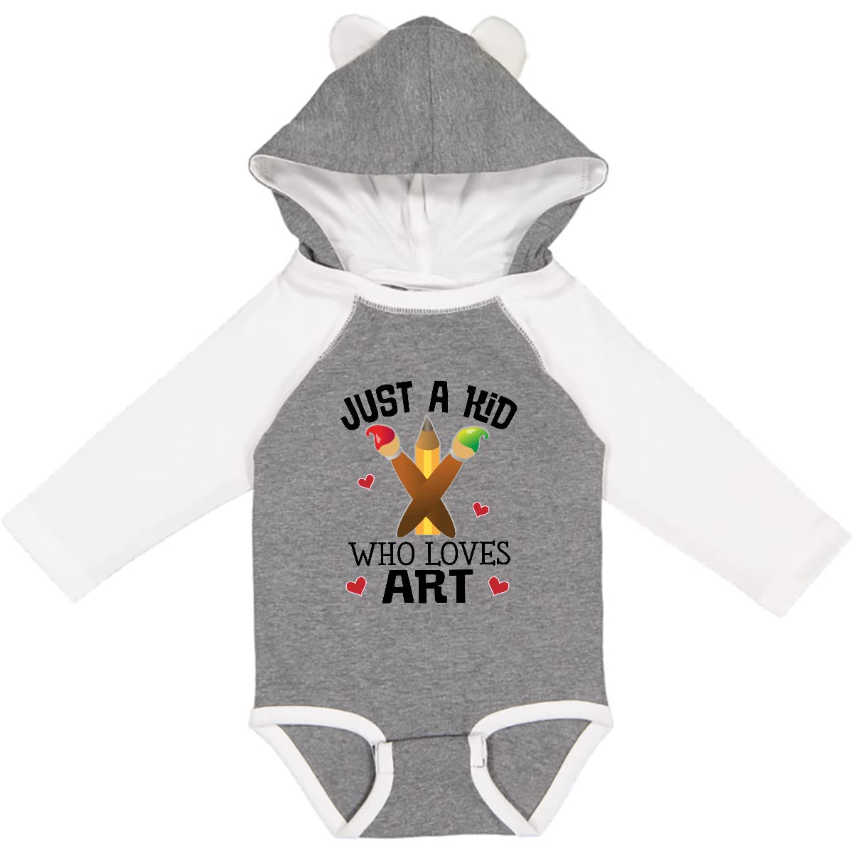 Inktastic Artist Kid Who Loves Art - Long Sleeve Baby Bodysuit for Boys & Girls - Perfect for Art Classes, Playdates & Creative Toddler Outfits