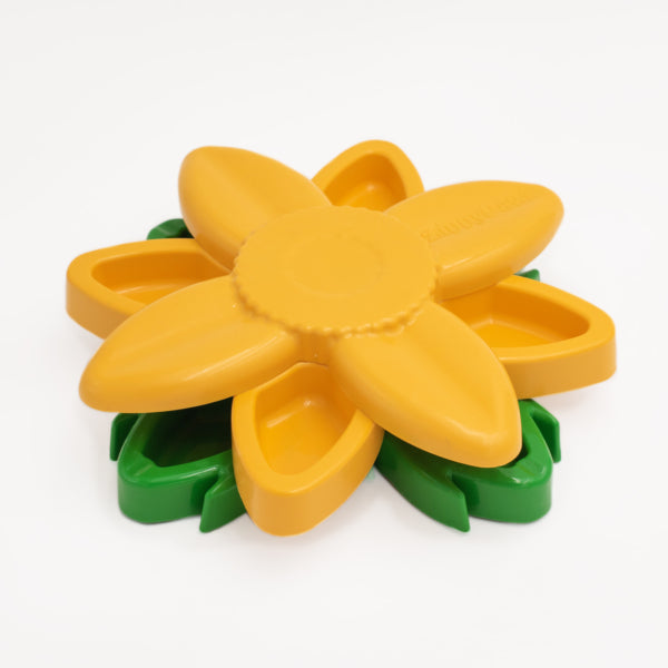 SmartyPaws Puzzler Sunflower Dog Toy - Interactive Treat Dispenser for Mental Stimulation & Training - Perfect for Boredom Relief & Indoor Playtime