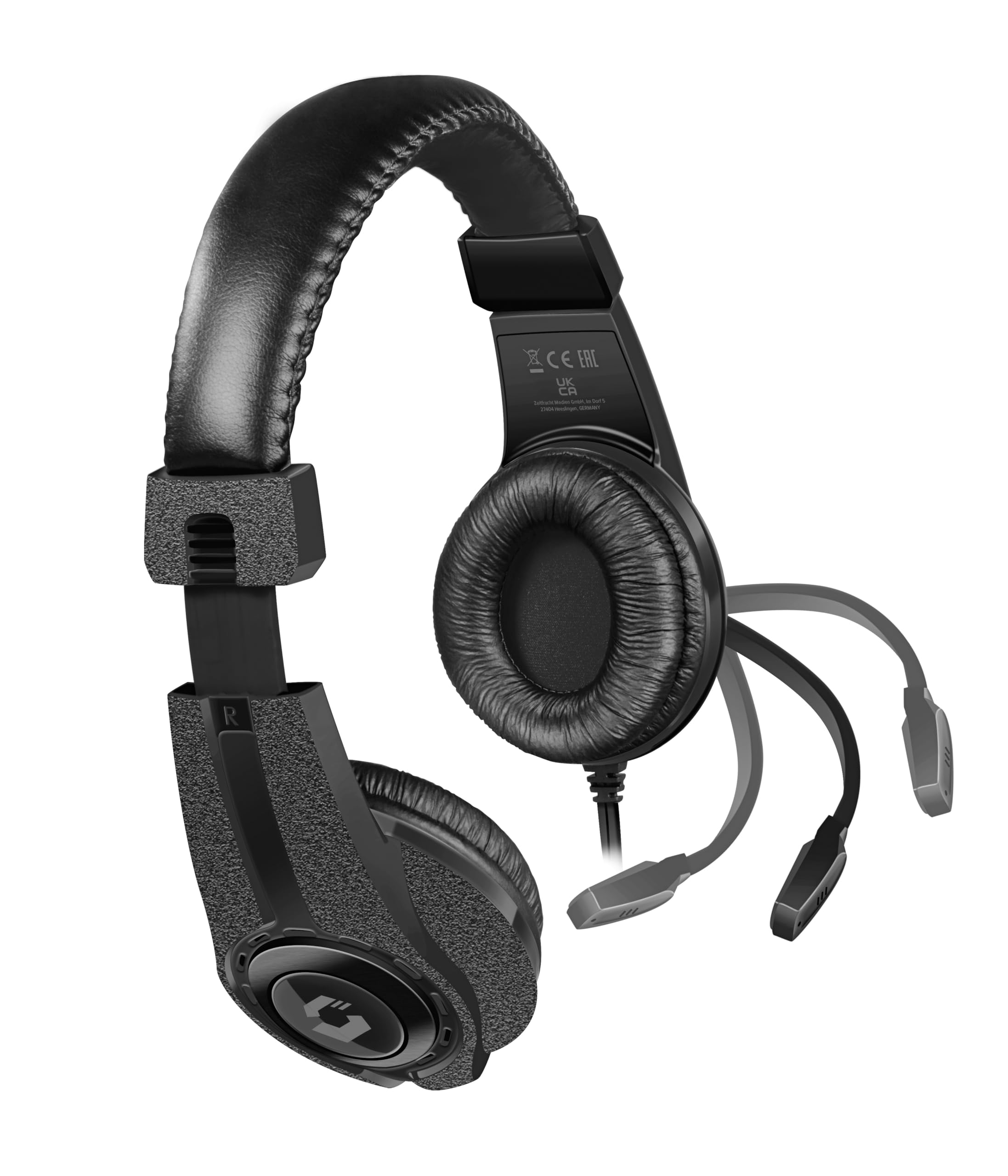 Speedlink LEGATOS Wired Gaming Headset with Microphone - Lightweight PC Headphones for PS5, PS4, Xbox & Switch | 3.5mm Jack & Y-Adapter Included | Perfect for Competitive Gaming & Online Chat (Black)