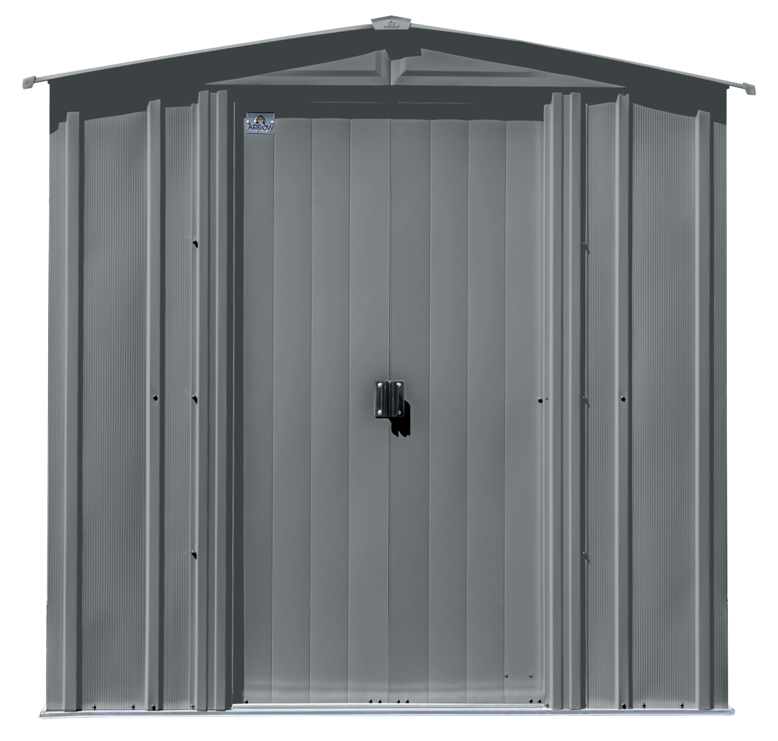 Arrow Classic Steel Storage Shed 6x5 ft, Outdoor Garden Shed with Lockable Doors, Charcoal Gray - Perfect for Backyard, Patio & Lawn Equipment Storage