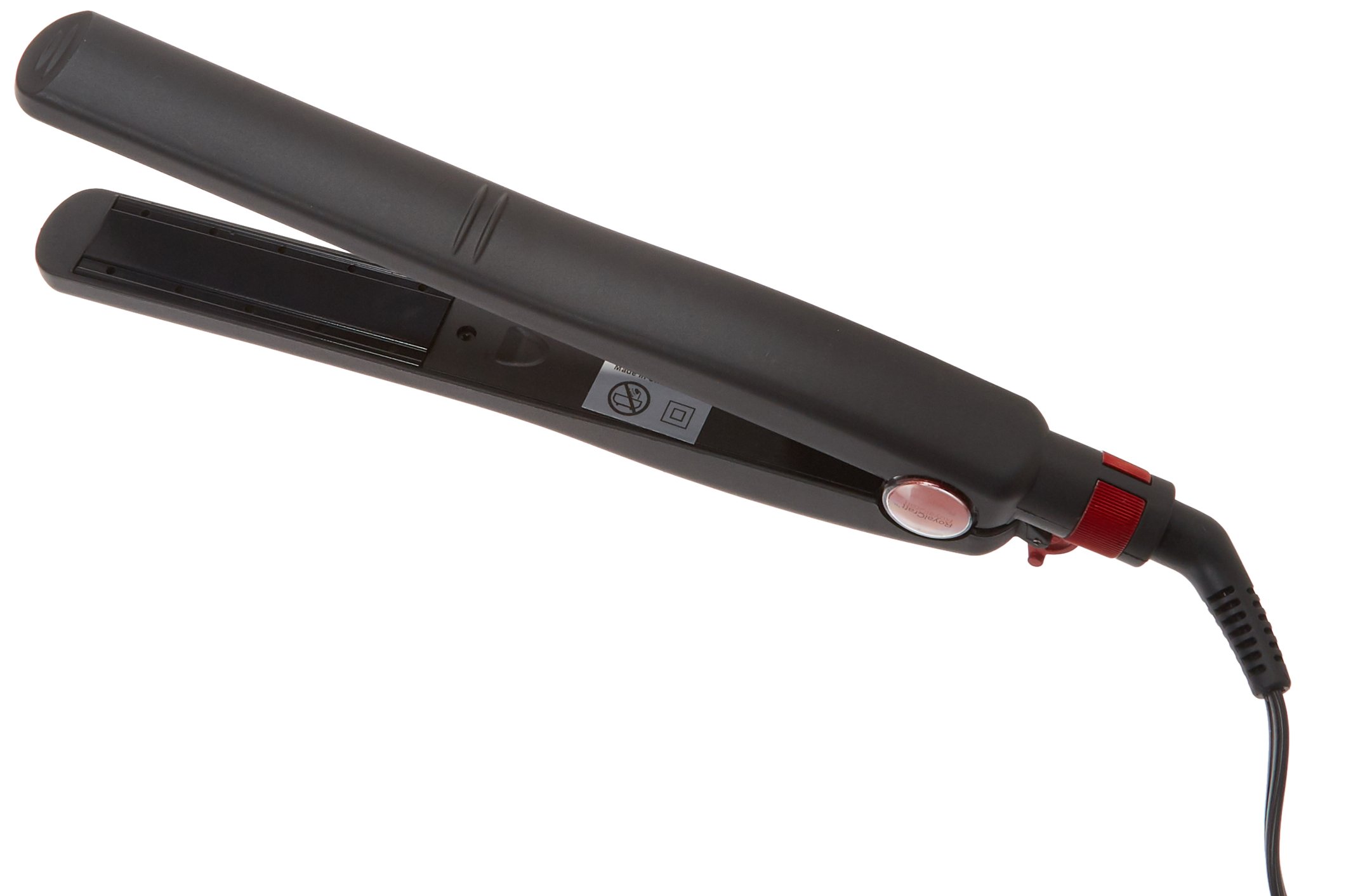 RoyalCraft TM Professional Ceramic Tourmaline Flat Iron - Wet to Dry Hair Straightener with Instant Heat Technology (Red) | Perfect for Salon Styling, Home Use & Travel