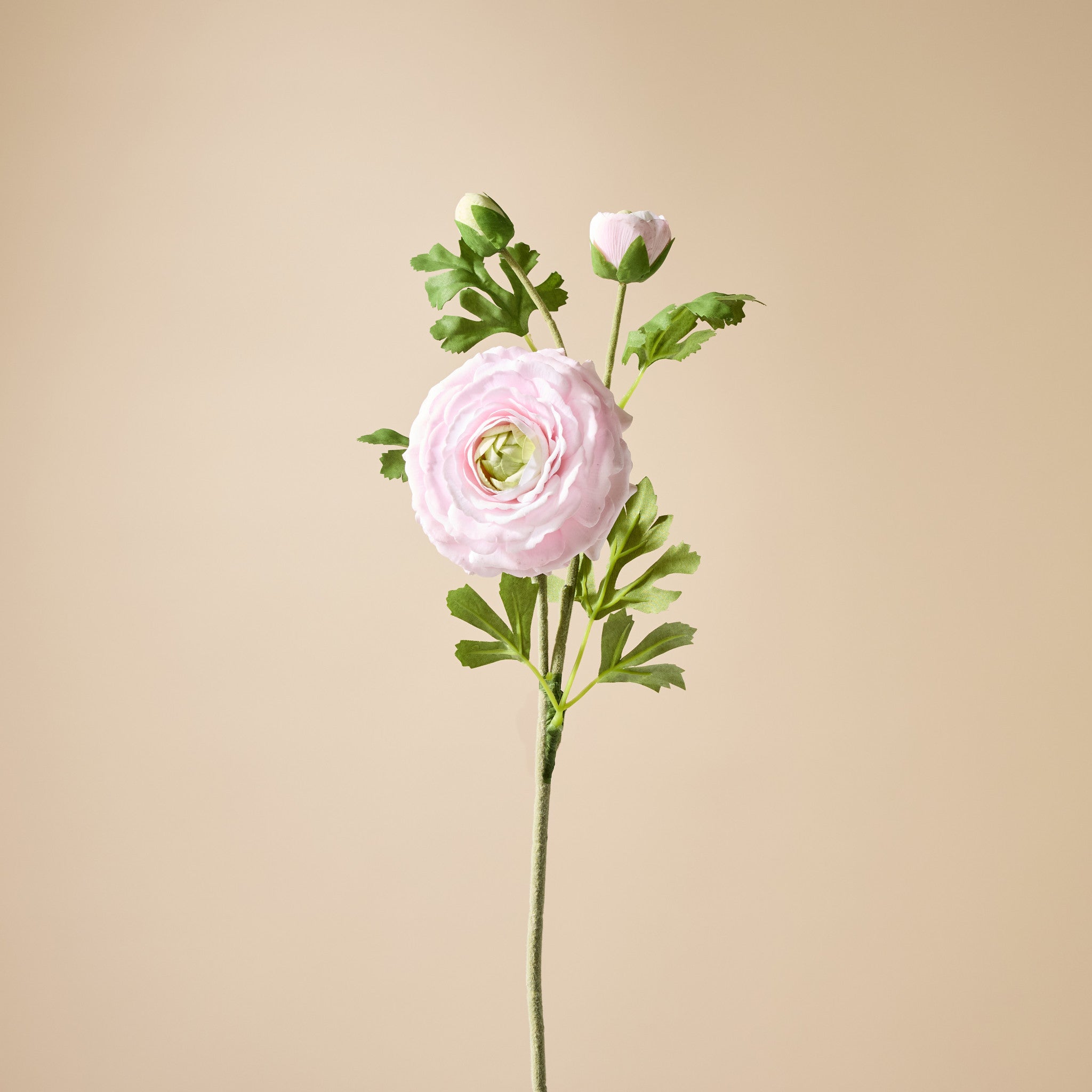 Faux Real Touch Ranunculus Spray - Light Pink Artificial Flowers 60cm for Wedding Bouquets, Home Decor & Floral Arrangements