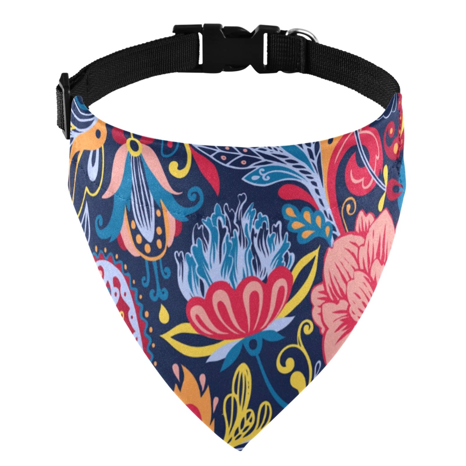 Adjustable Buckle Paisley Dog Bandana Collar - Washable Triangle Scarf for Small, Medium & Large Dogs - Perfect for Daily Walks, Pet Photos & Special Occasions