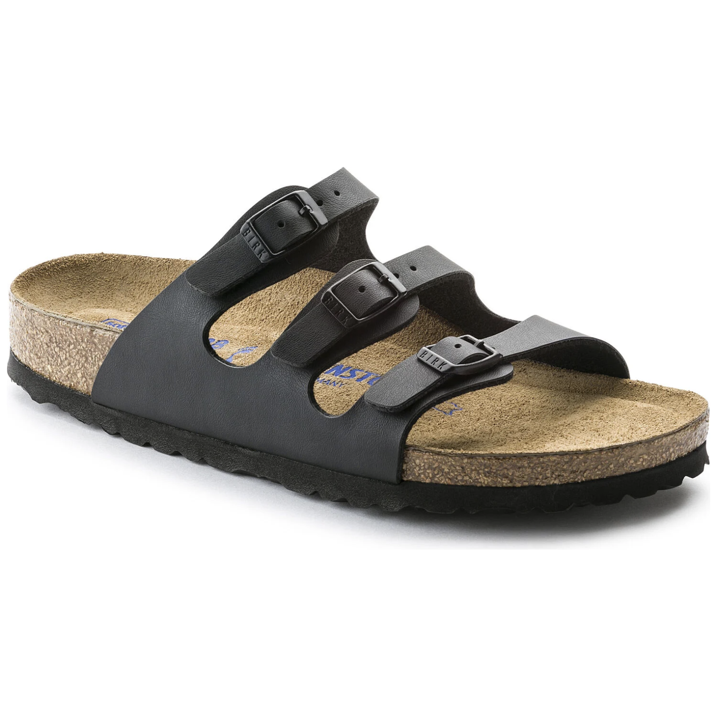 Birkenstock Women's Florida Birko-Flor Soft Footbed Sandals - Comfortable Black Leather Sandals for Women | Perfect for Walking, Travel & Casual Wear