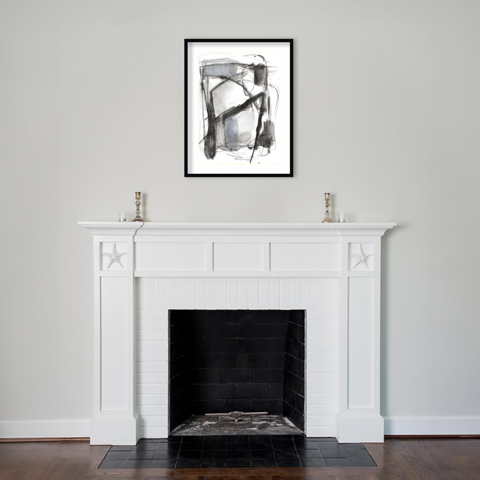 Amanti Art Framed Wall Art Print 33x26 Busy Intersection II by Ethan Harper - Abstract Modern Contemporary Decor Painting for Living Room, Bedroom, Office | Large Framed Poster Artwork for Home & Office Decor