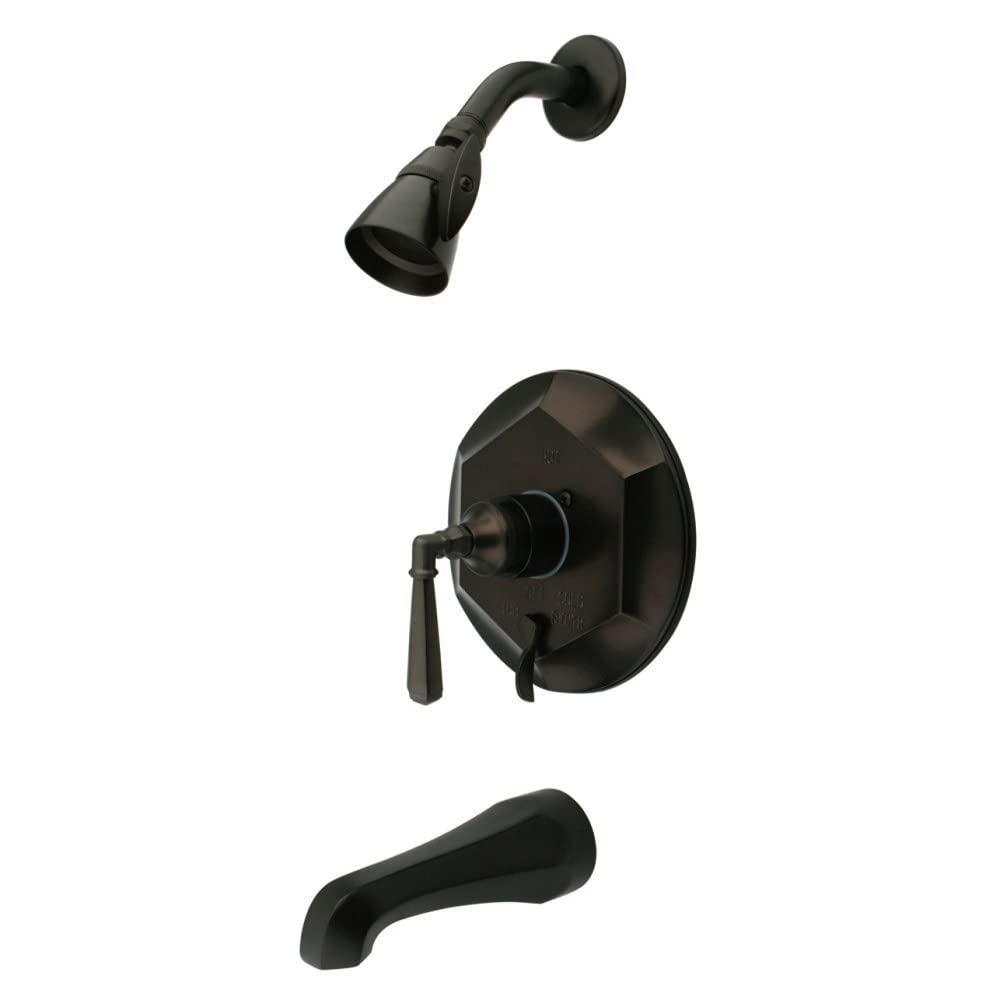 Kingston Brass KB46350HL Oil Rubbed Bronze Metropolitan Tub and Shower Faucet with Diverter - Perfect for Bathroom Renovations and Luxury Spa Experience