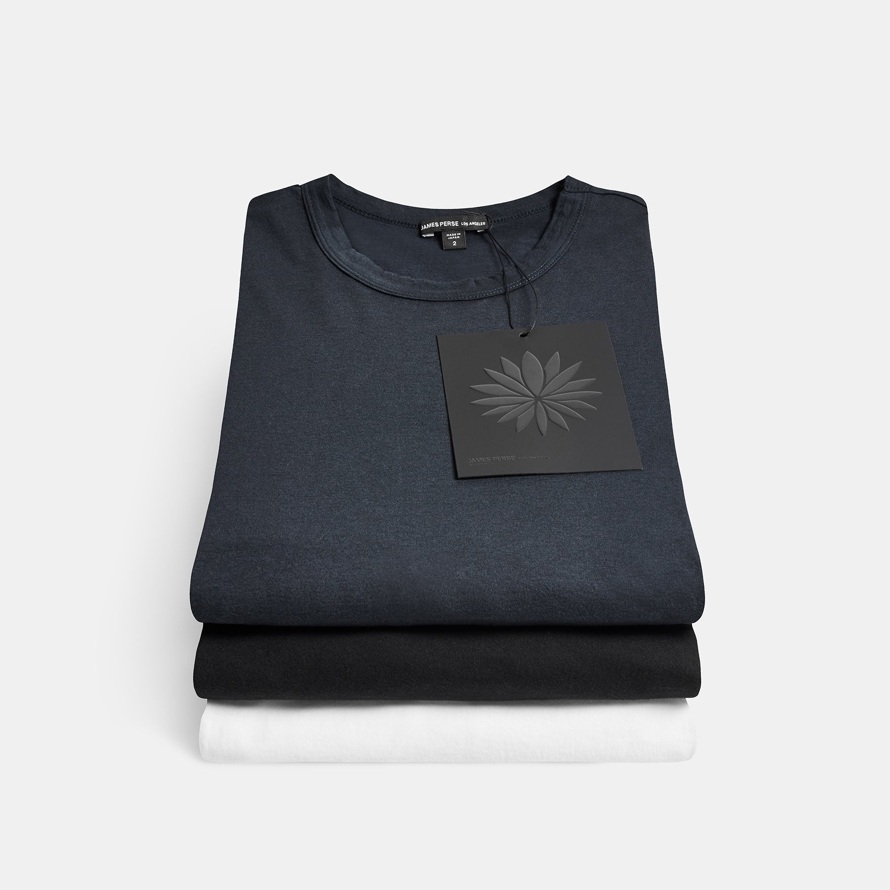 3 Pack Luxe Lotus Jersey Tee - Soft & Comfortable Women's T-Shirts (Black/White/French Navy) | Perfect for Casual Wear, Layering & Everyday Outfits
