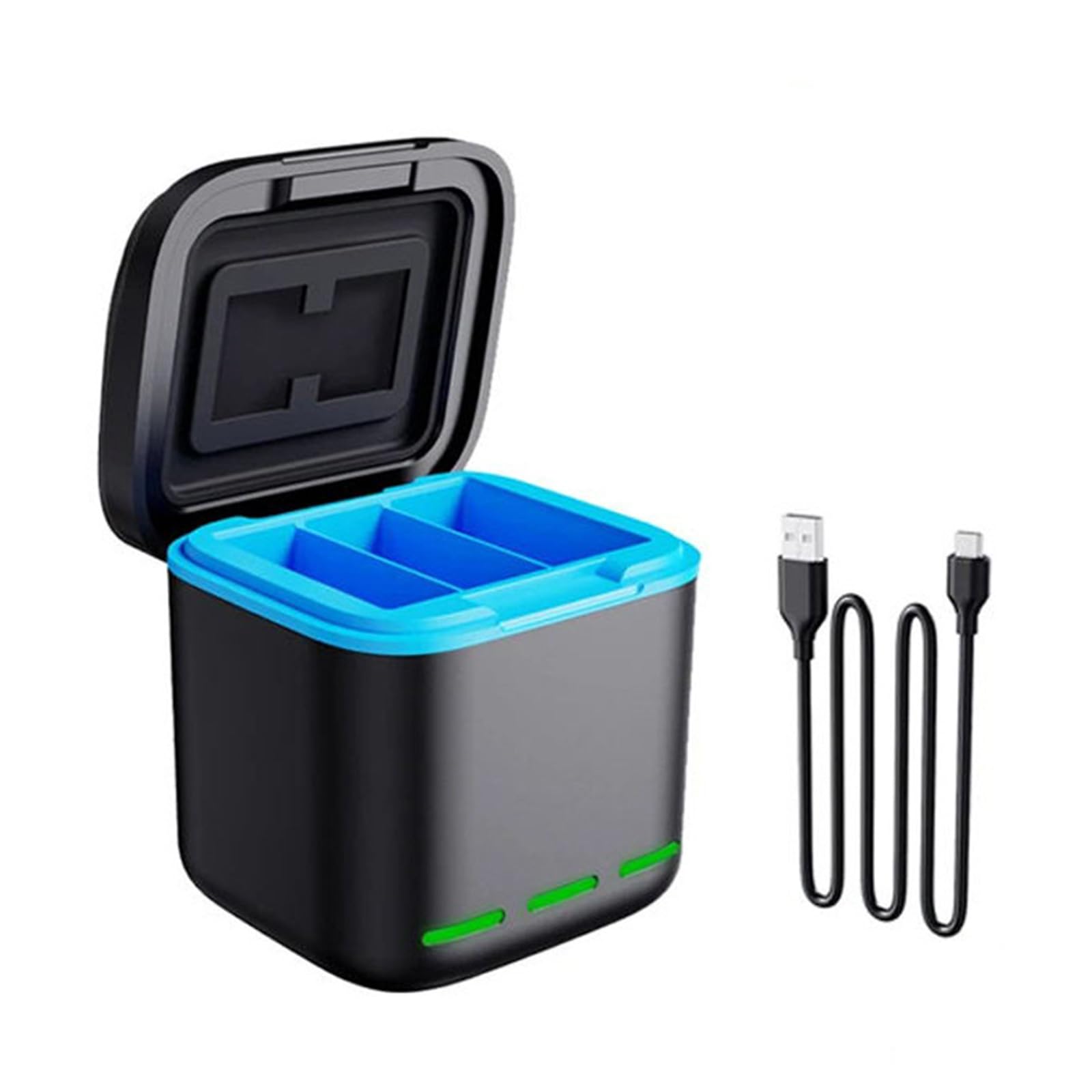 3-Channel Fast Charging Case for iPhone 11/12 with USB-C Cable & Memory Card Storage | Portable Organizer for Travel, Work & Daily Use
