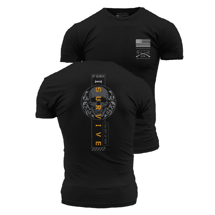 I Survive Graphic T-Shirt for Men & Women - Black Cotton Tee - Casual Wear, Gym, Street Style
