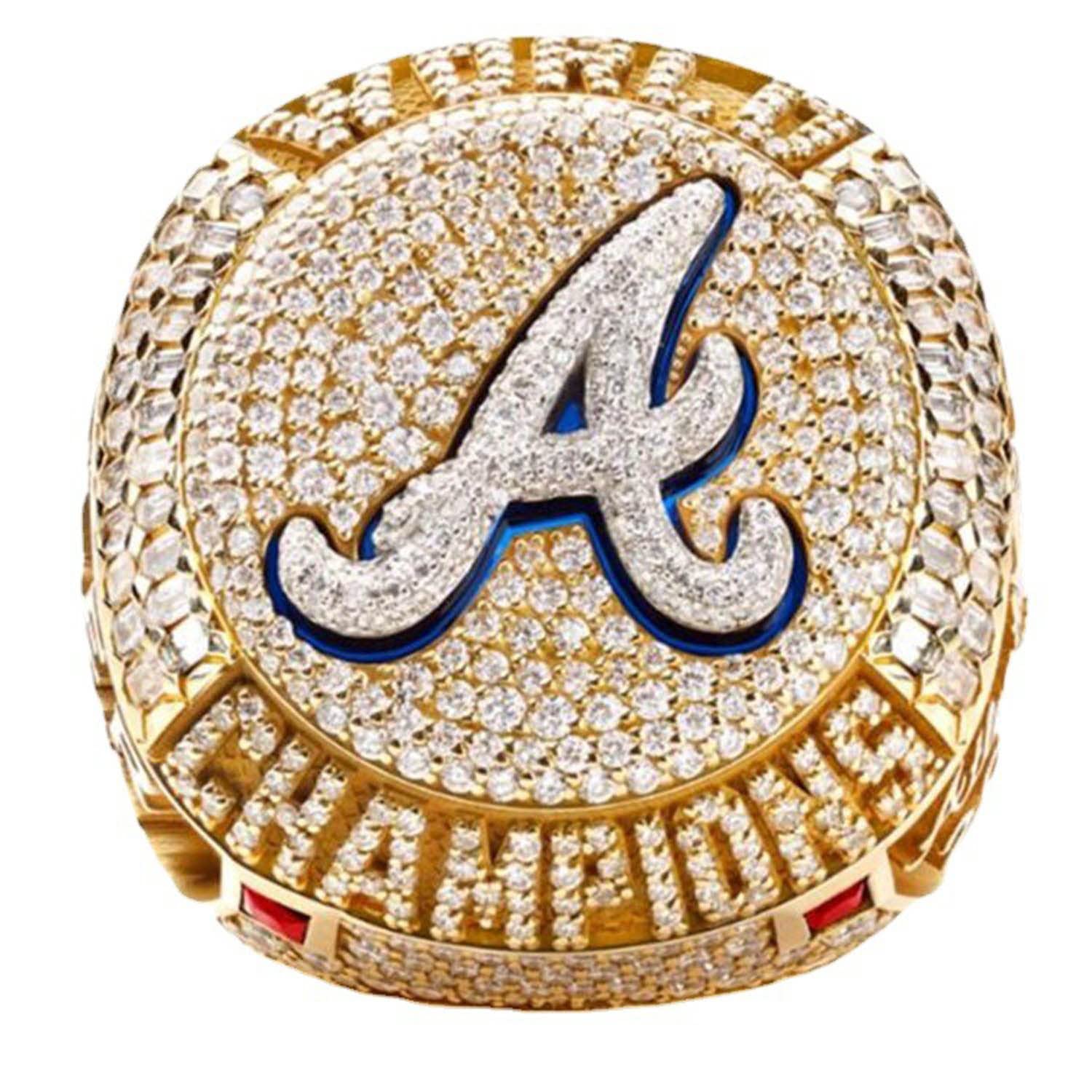 2021 Atlanta Braves World Series Championship Ring Replica - Official Version with Wooden Box, Freeman #5 Alloy Ring for Baseball Fans & Collectors | Perfect Gift for Braves Supporters, Memorabilia Display & Sports Fan Collections
