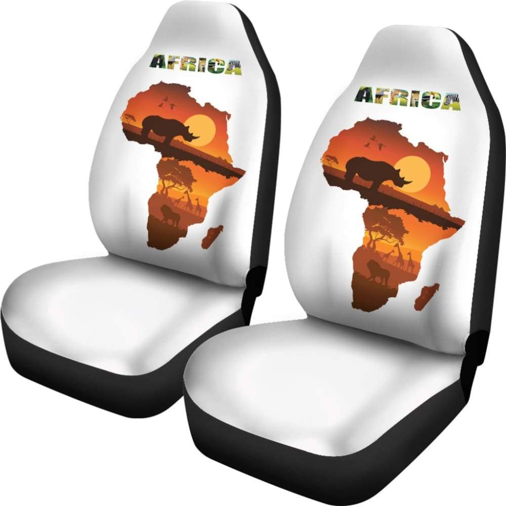 Premium Africa Map Car Seat Covers - Universal Fit for Cars, Trucks & SUVs - Durable & Stylish Protection for Road Trips and Daily Commutes