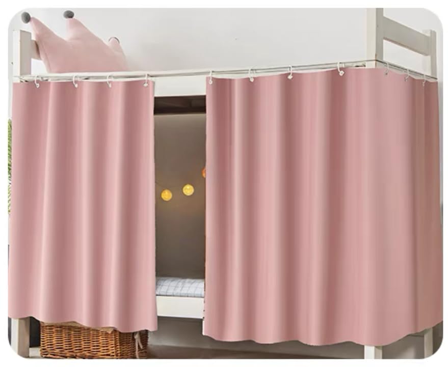 Blackout Bed Canopy Curtain for Dorm Room - Thick Solid 1 Panel Privacy Curtain for Single Sleeper (Men & Women) - Perfect for College Dorm, Bedroom, or Studio Apartment