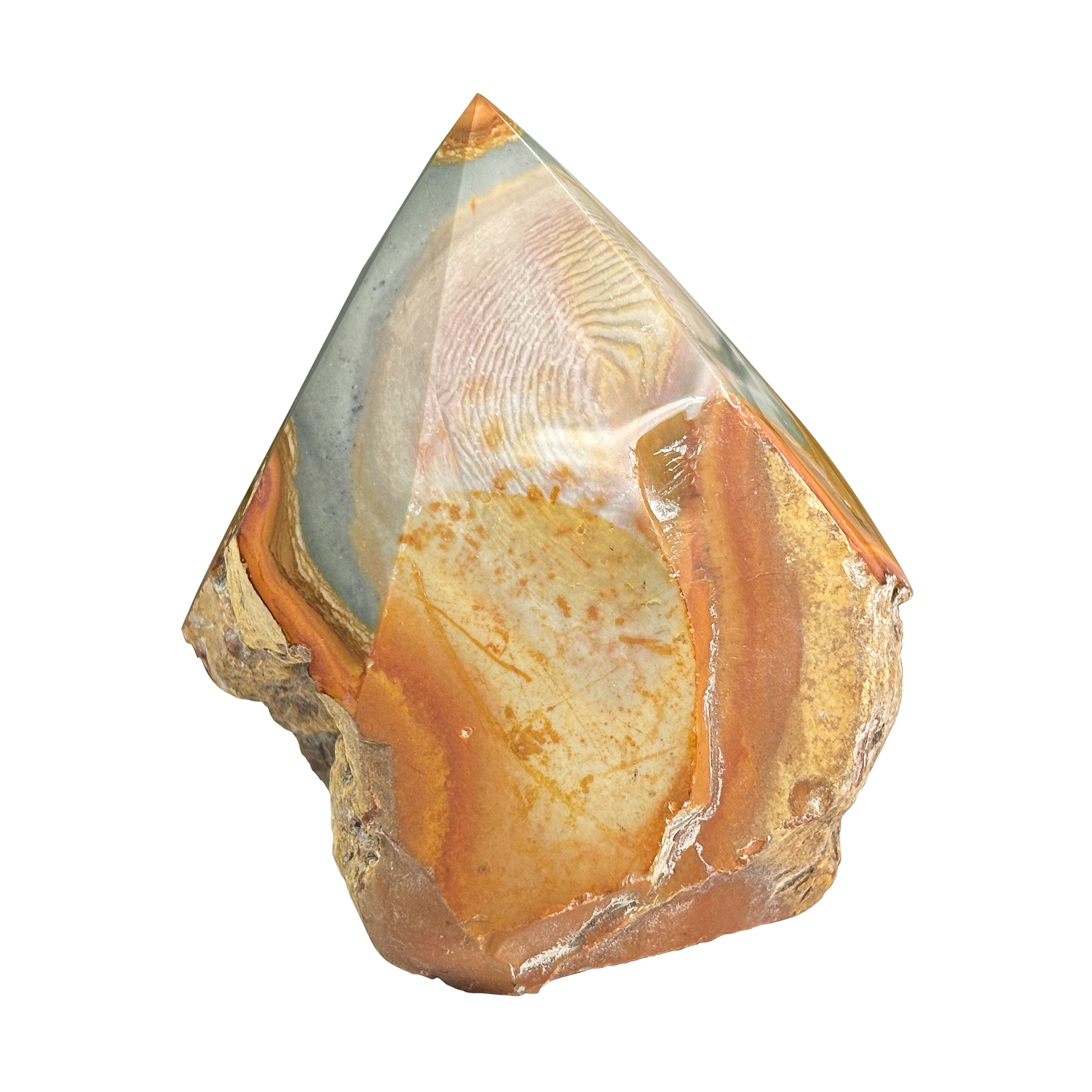 Natural Polychrome Jasper Crystal Obelisk Tower Point - Polished Healing Gemstone for Grounding, Stability & Inner Peace - Vibrant Desert Jasper for Collectors & Home Décor - Perfect for Meditation, Yoga & Spiritual Healing RPO421